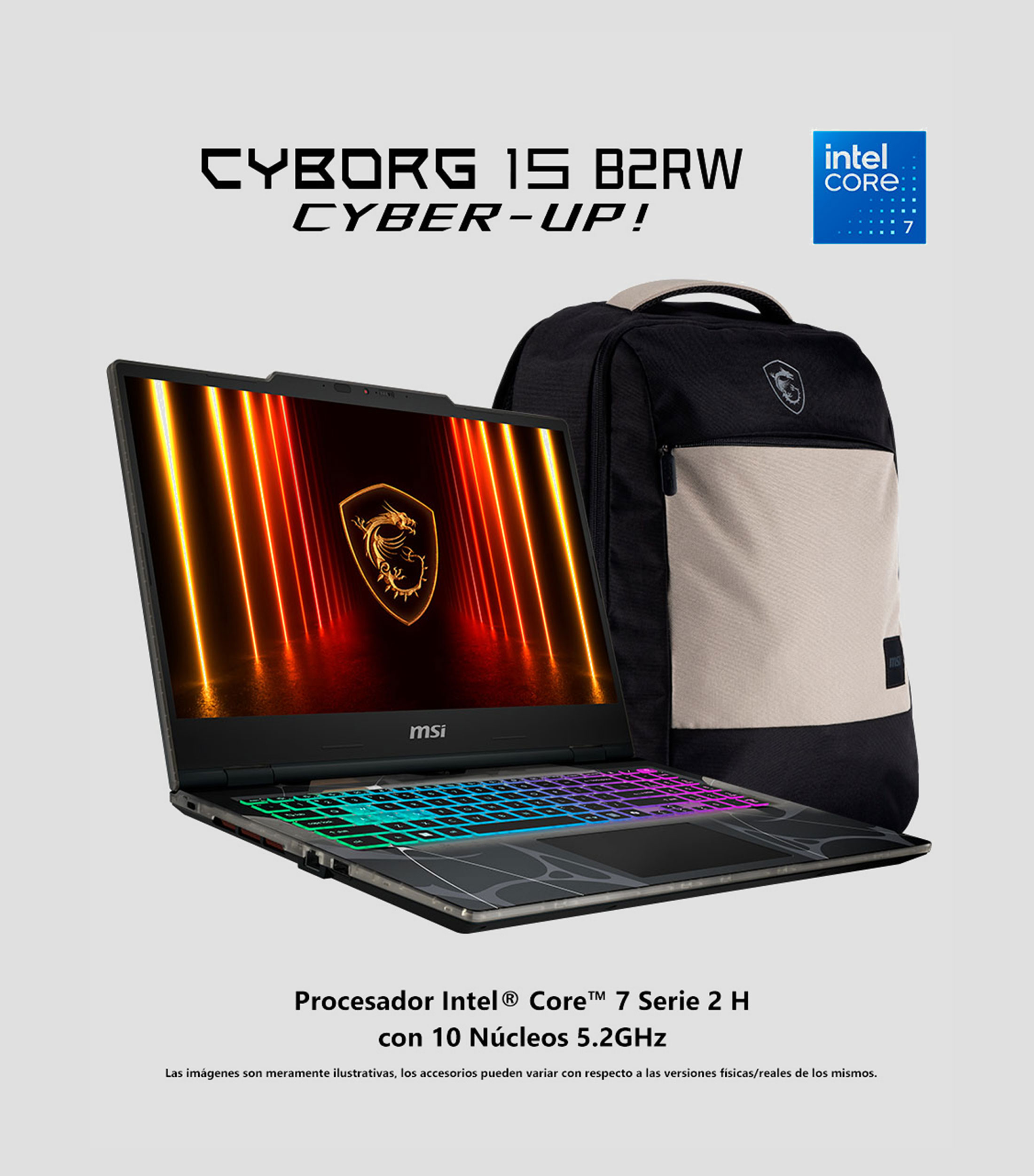 Laptop Cyborg 15, 15.6", Intel Core 7 240H, RAM 16 GB, SSD 1TB