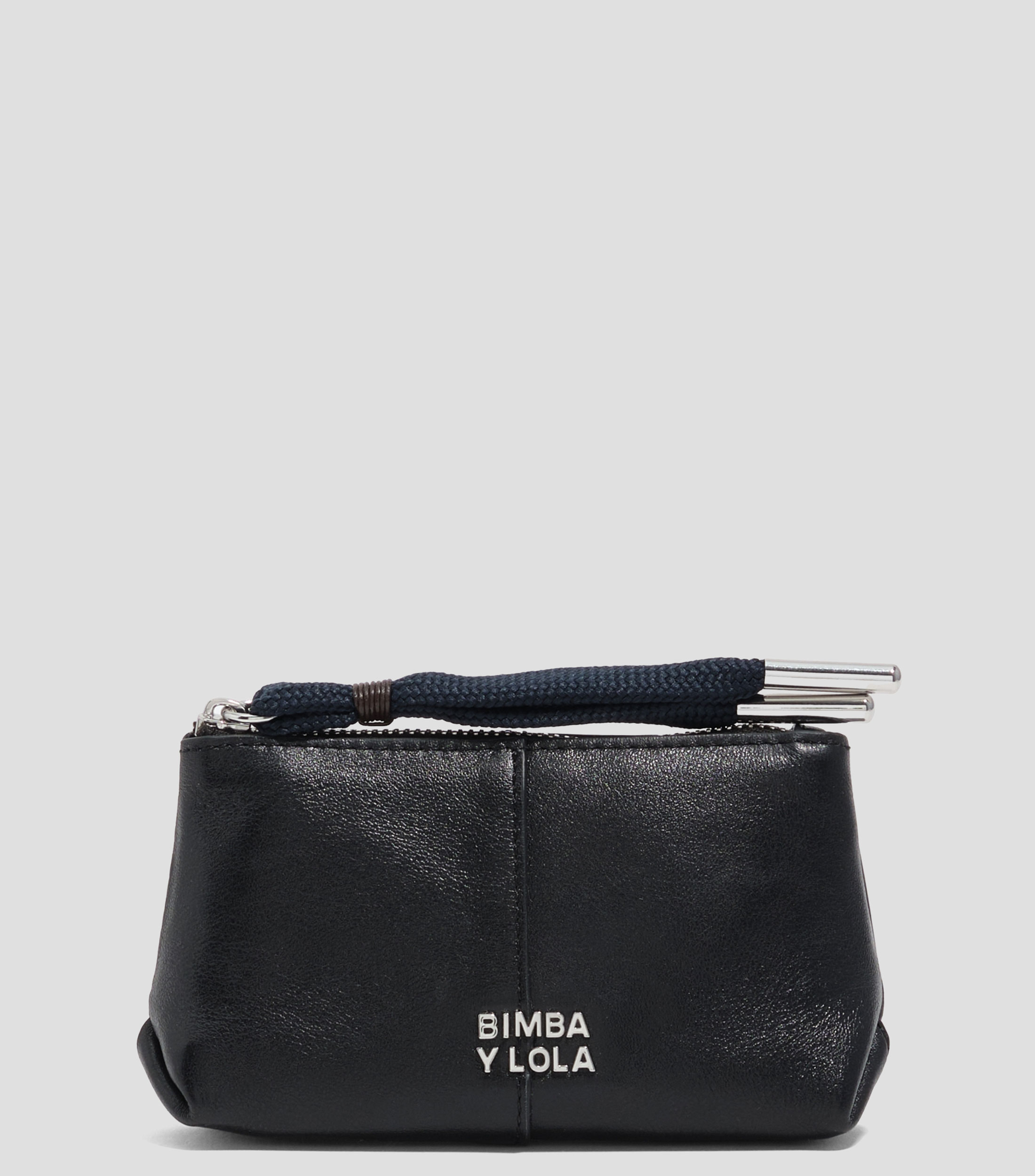 Monedero en piel liso Mujer