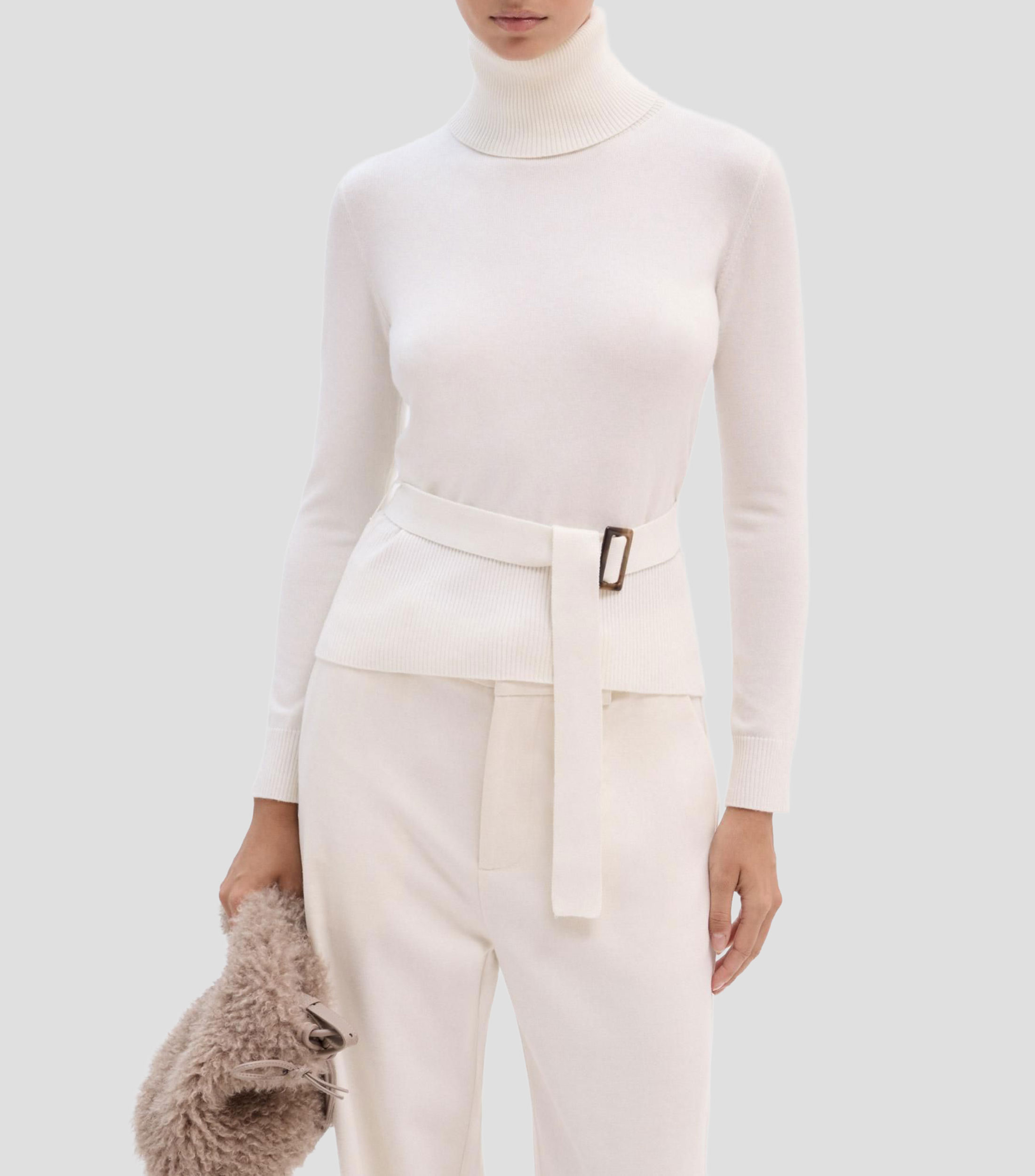 Suéter cuello alto manga larga Mujer