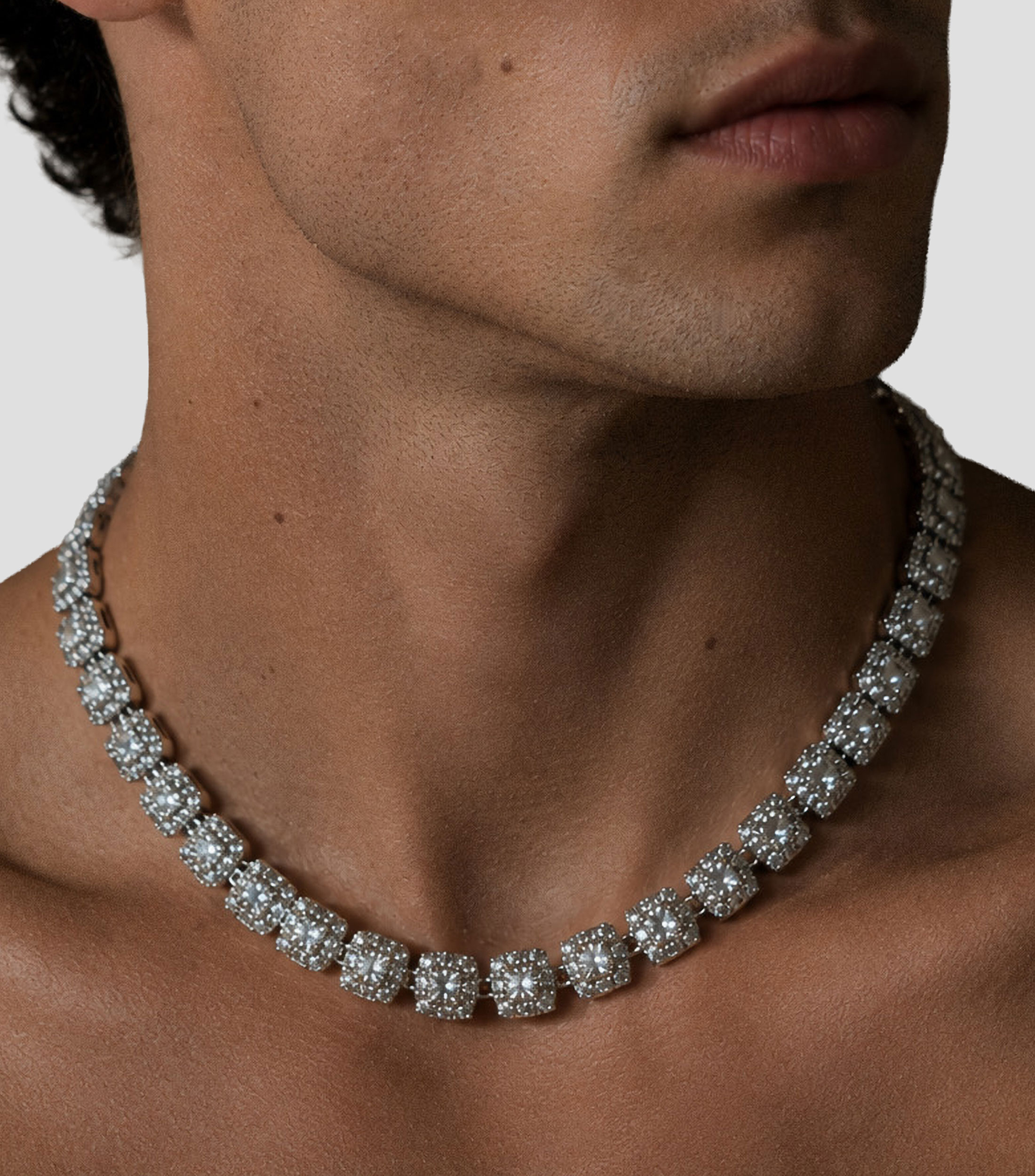 Collar en Plata con cristales suizos Unisex