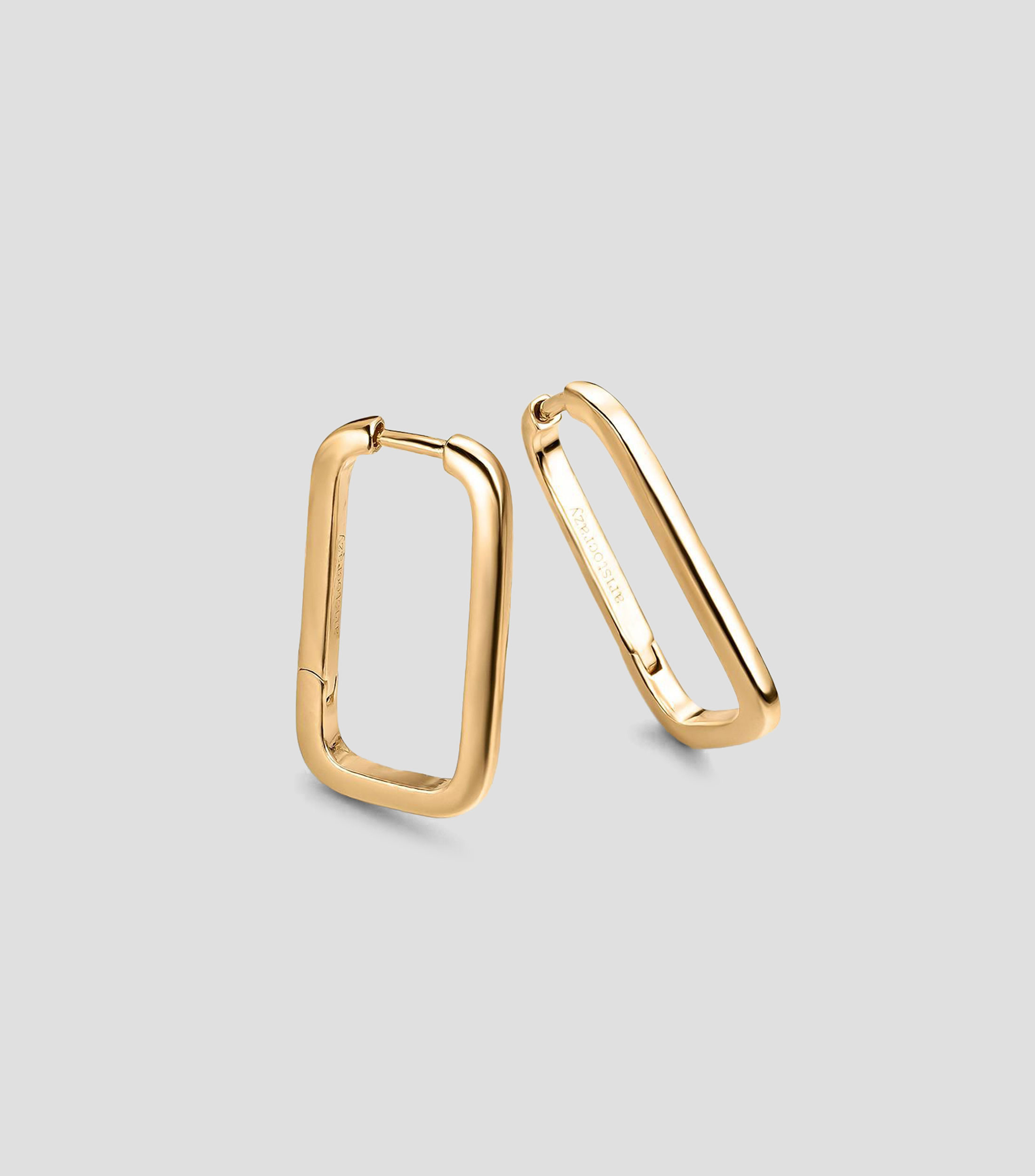 Pendientes rectangulares en plata .925 Connector Criollar Mujer