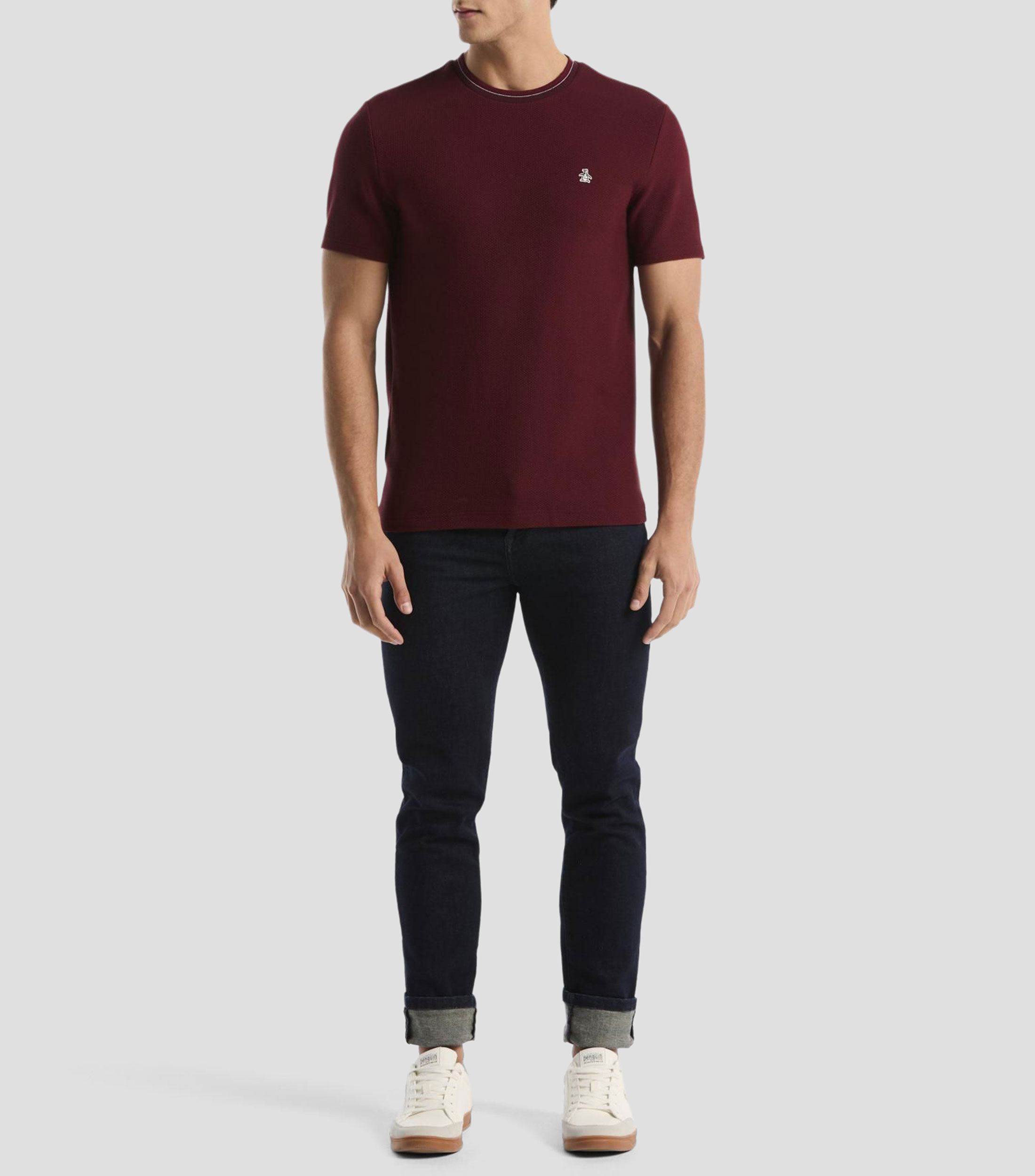 Playera cuello redondo manga corta lisa Hombre