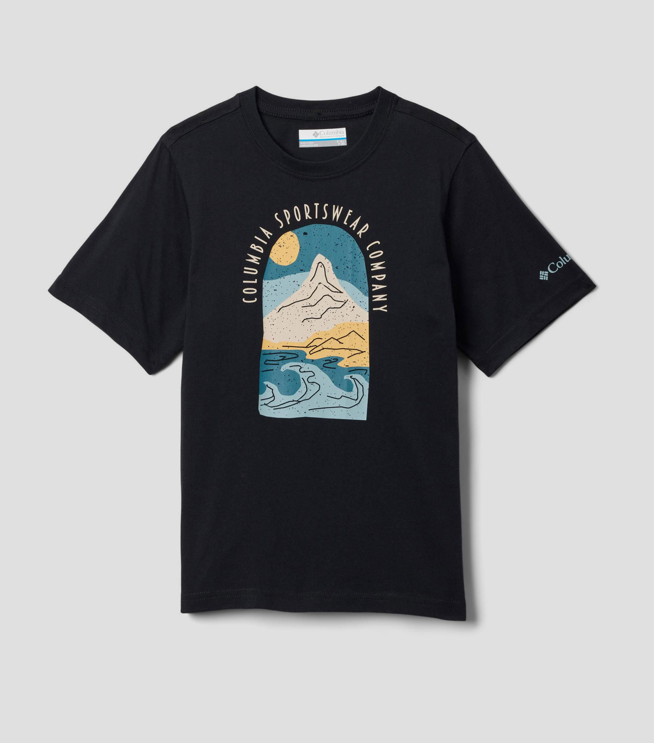 Playera de cuello redondo con manga corta estampada Niño