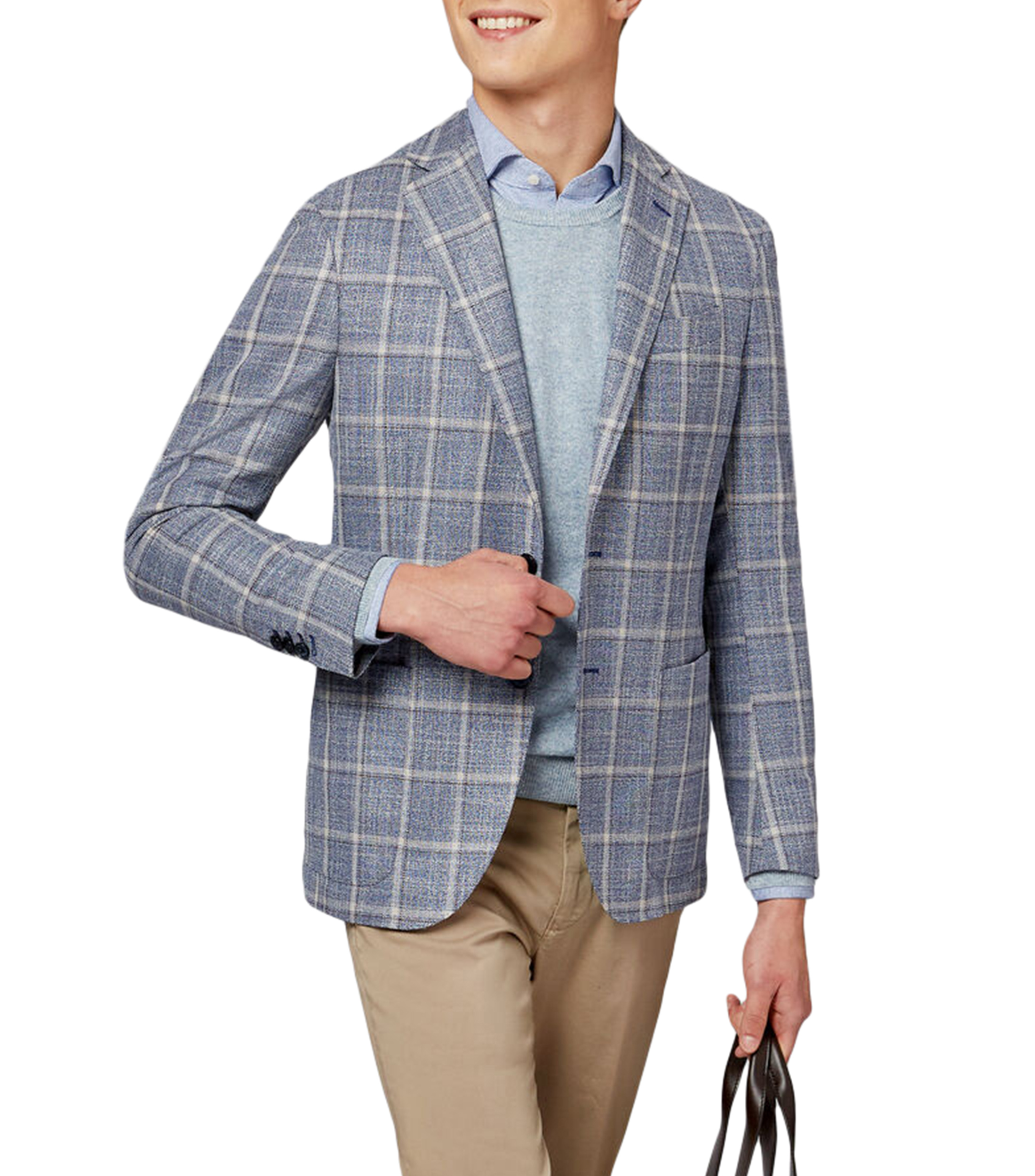 saco cuadros hombre