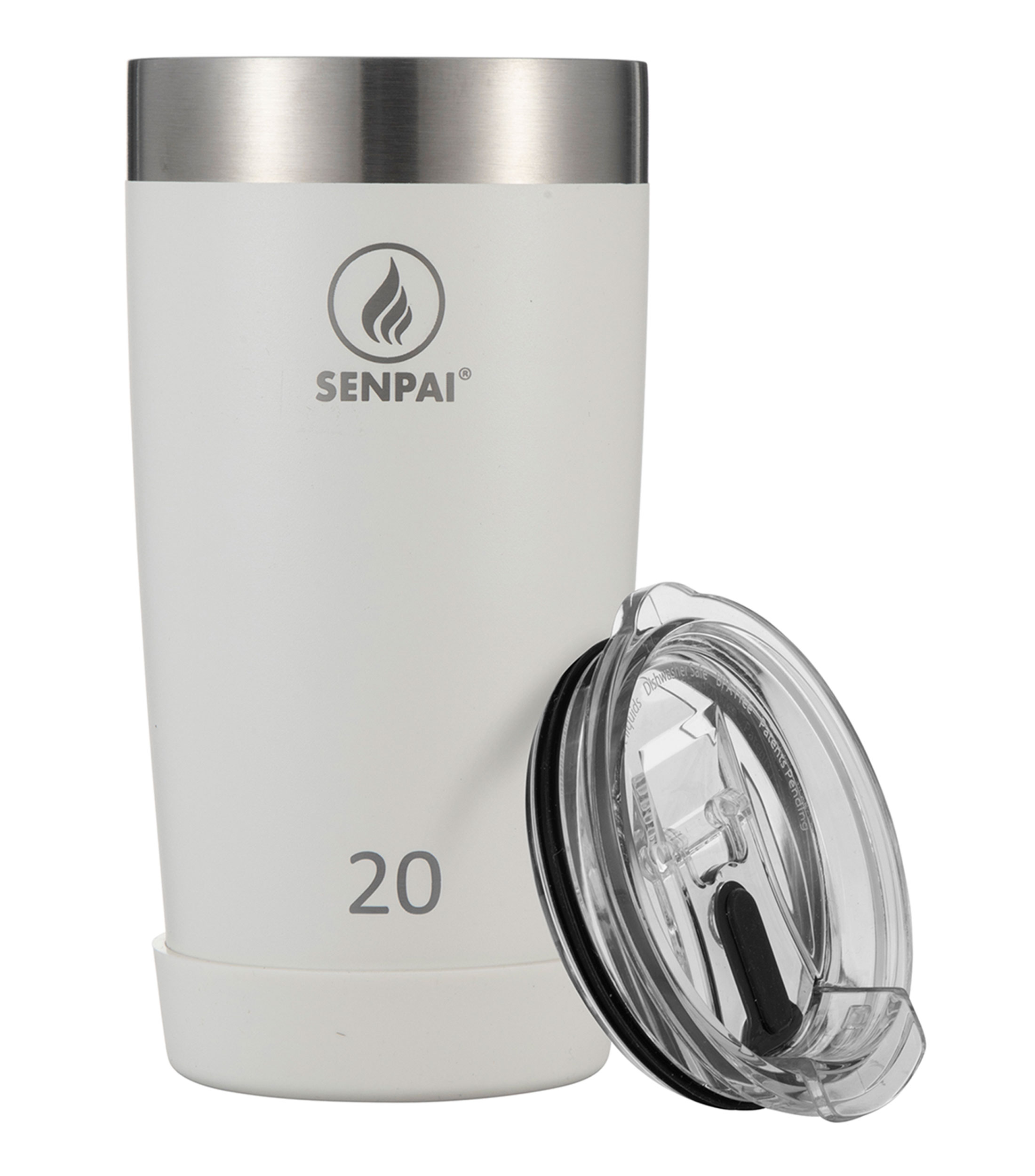 Vaso con tapa 600 ml
