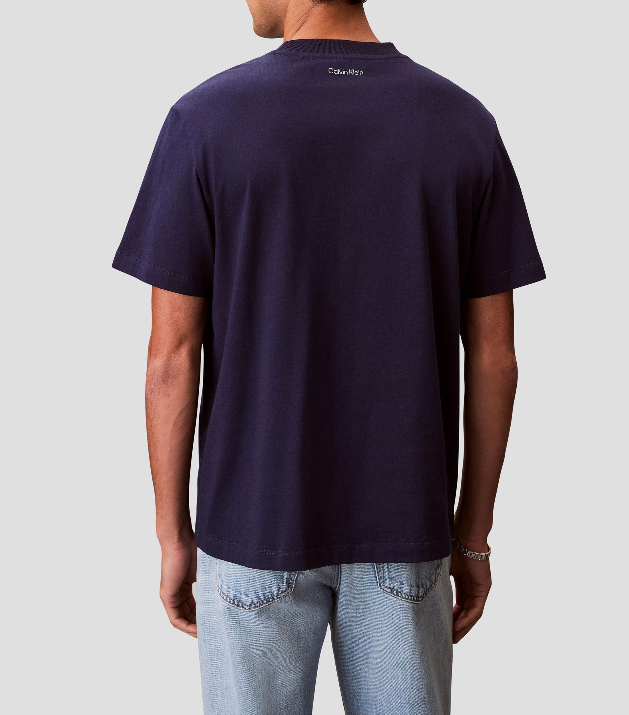 Playera cuello redondo manga corta lisa Hombre