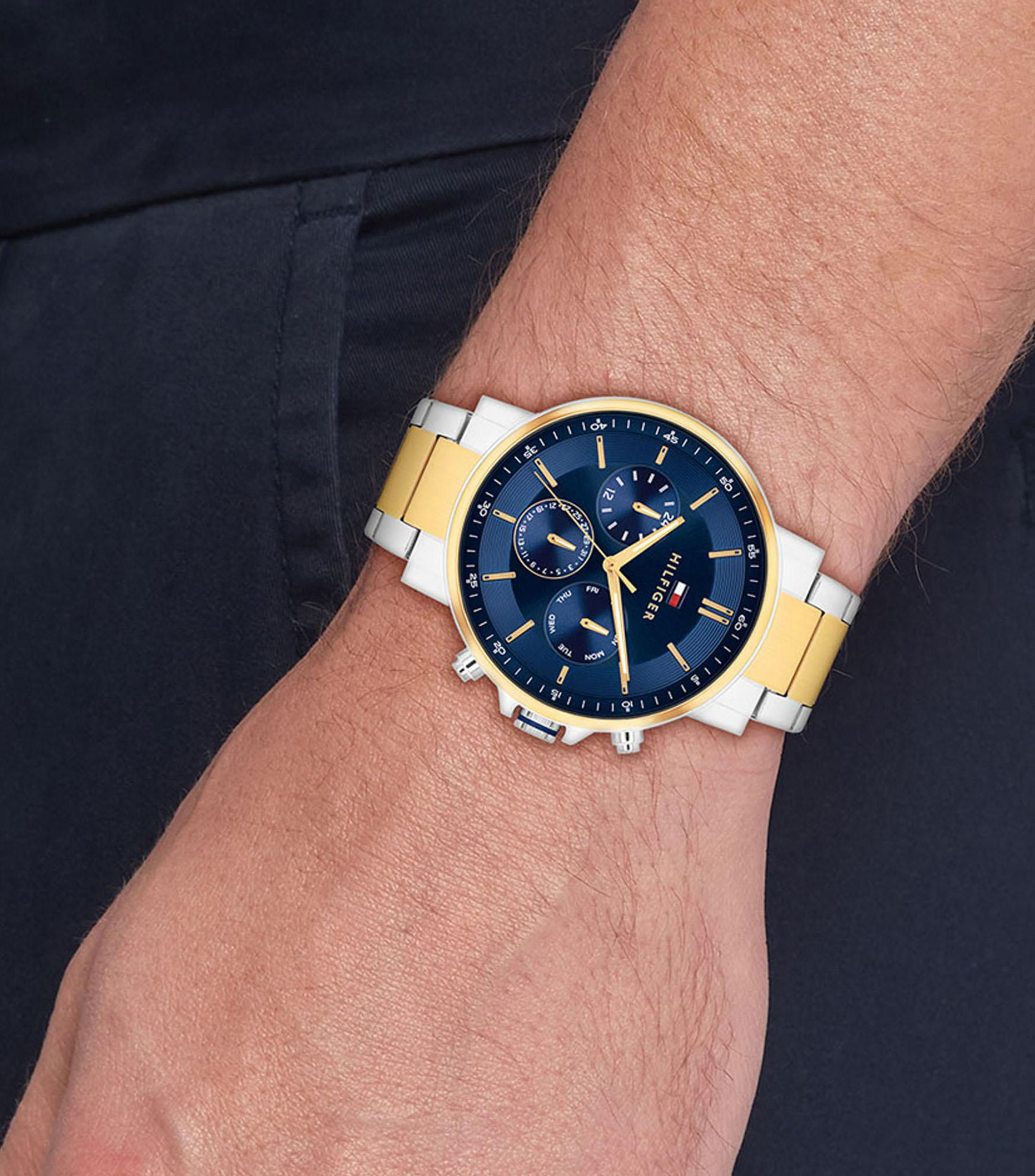 Reloj para hombre Tyson Casual, Plateado, Dorado