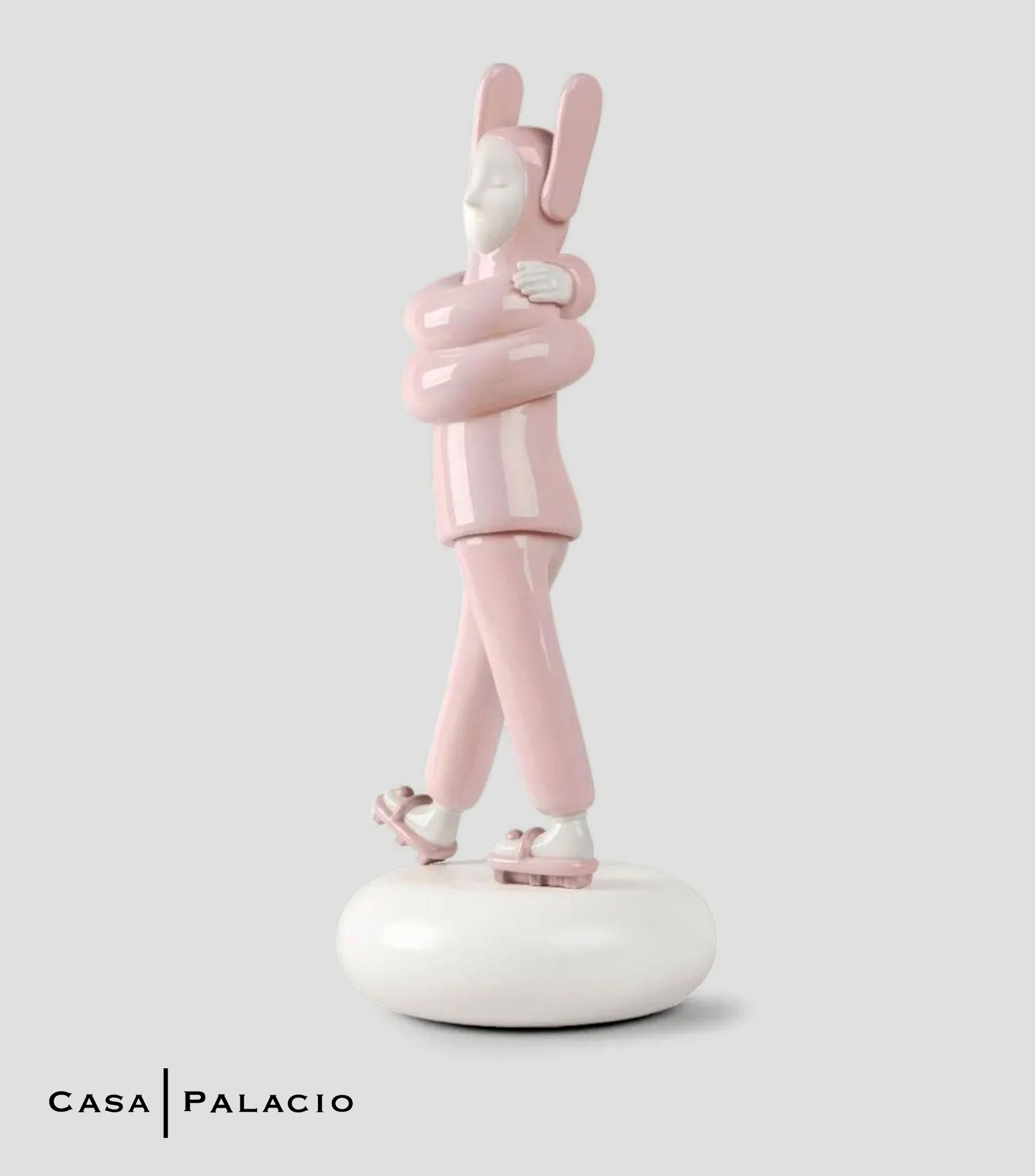 Escultura Embraced Pink en Porcelana
