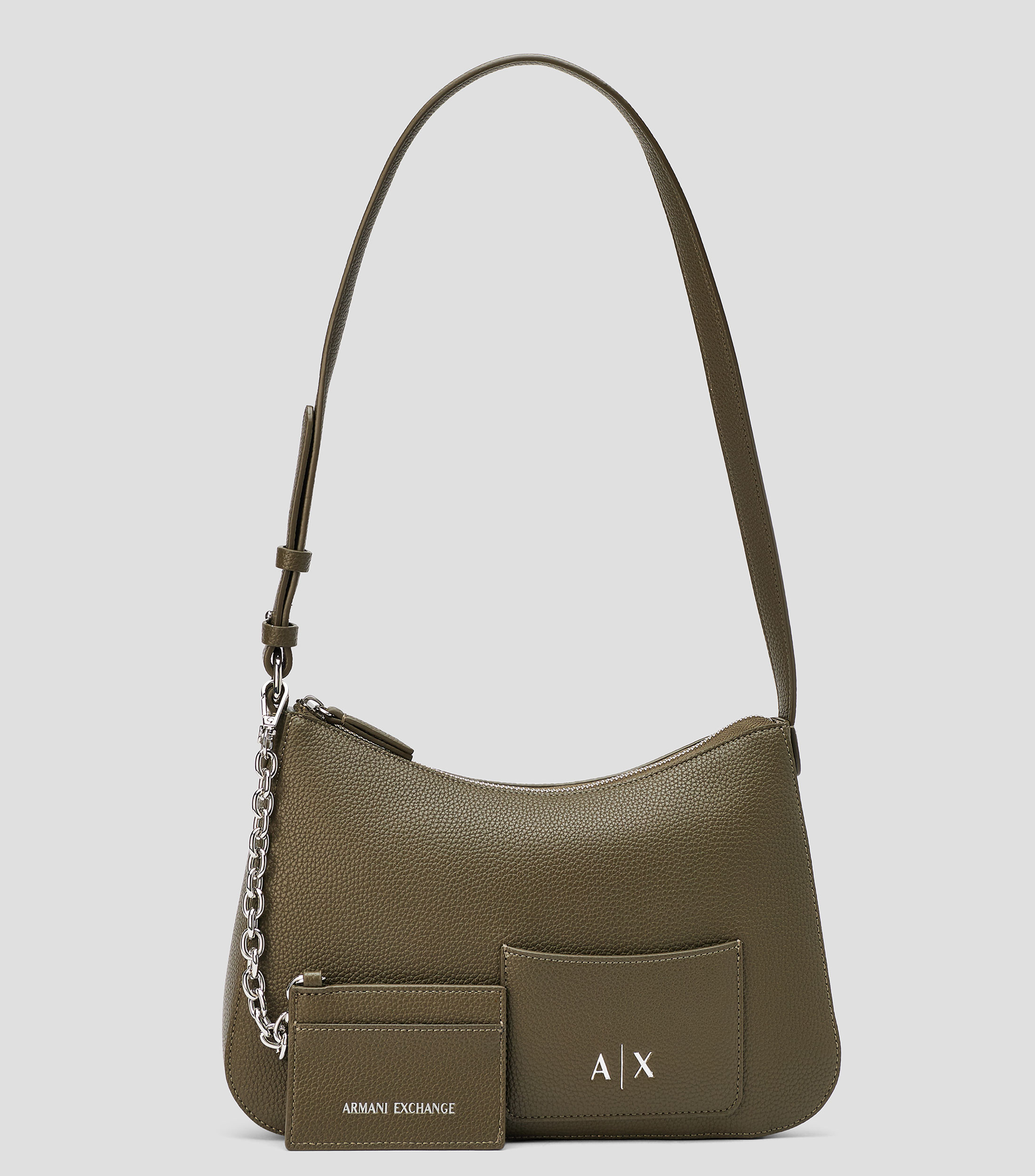 Bolsa shoulder verde lisa Mujer