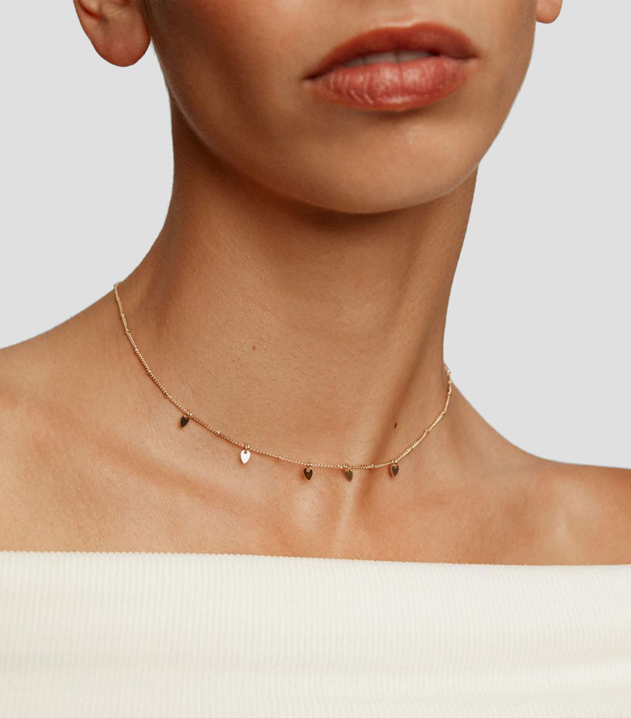 Collar en plata .925 con hojas Mujer
