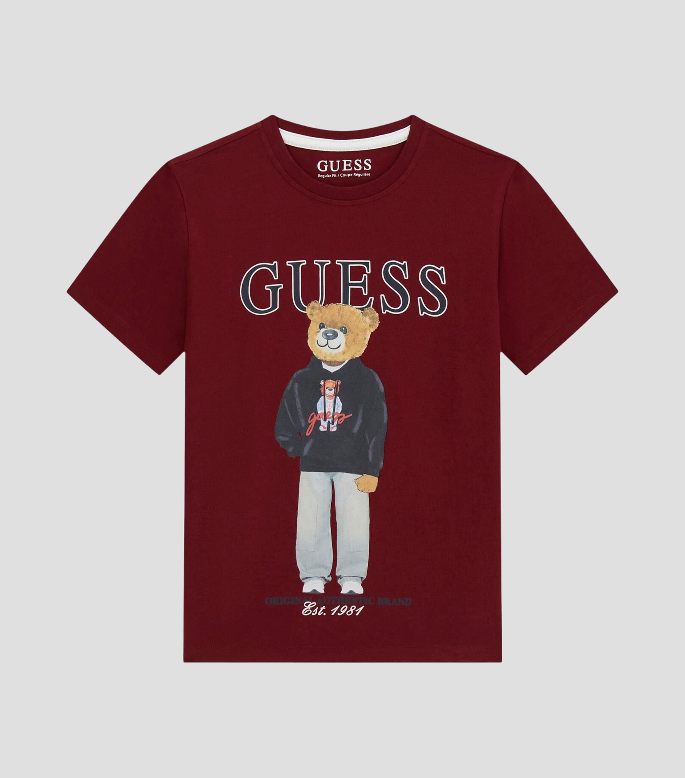 Playera cuello redondo manga corta con estampado Niño