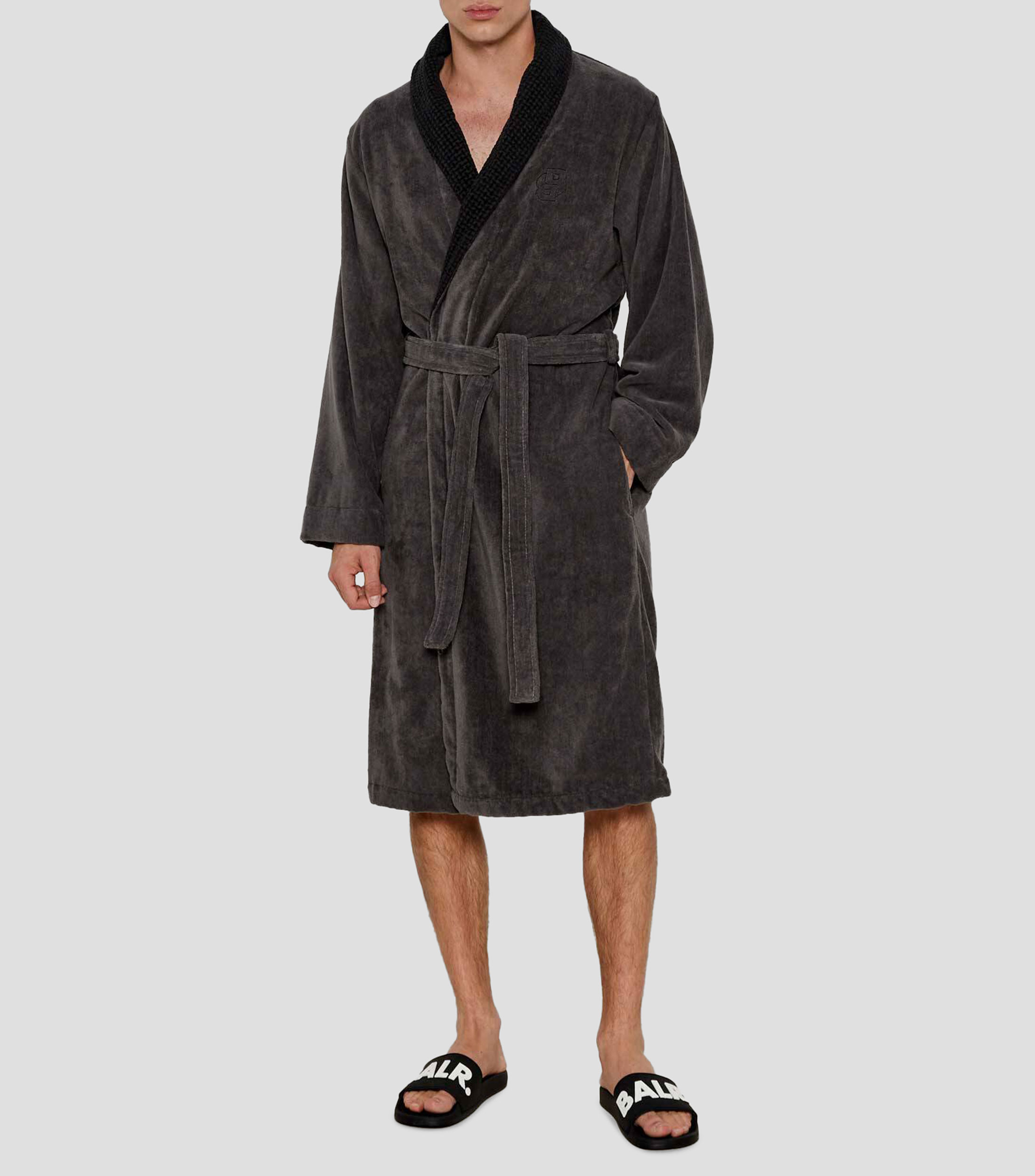 Bata de baño talla L Boubleb gris Unisex