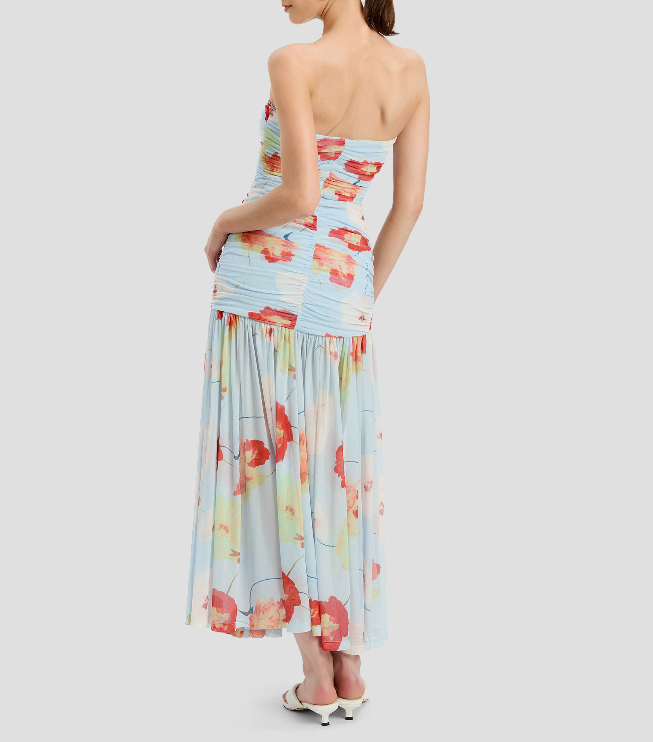 Vestido largo estampado Mujer