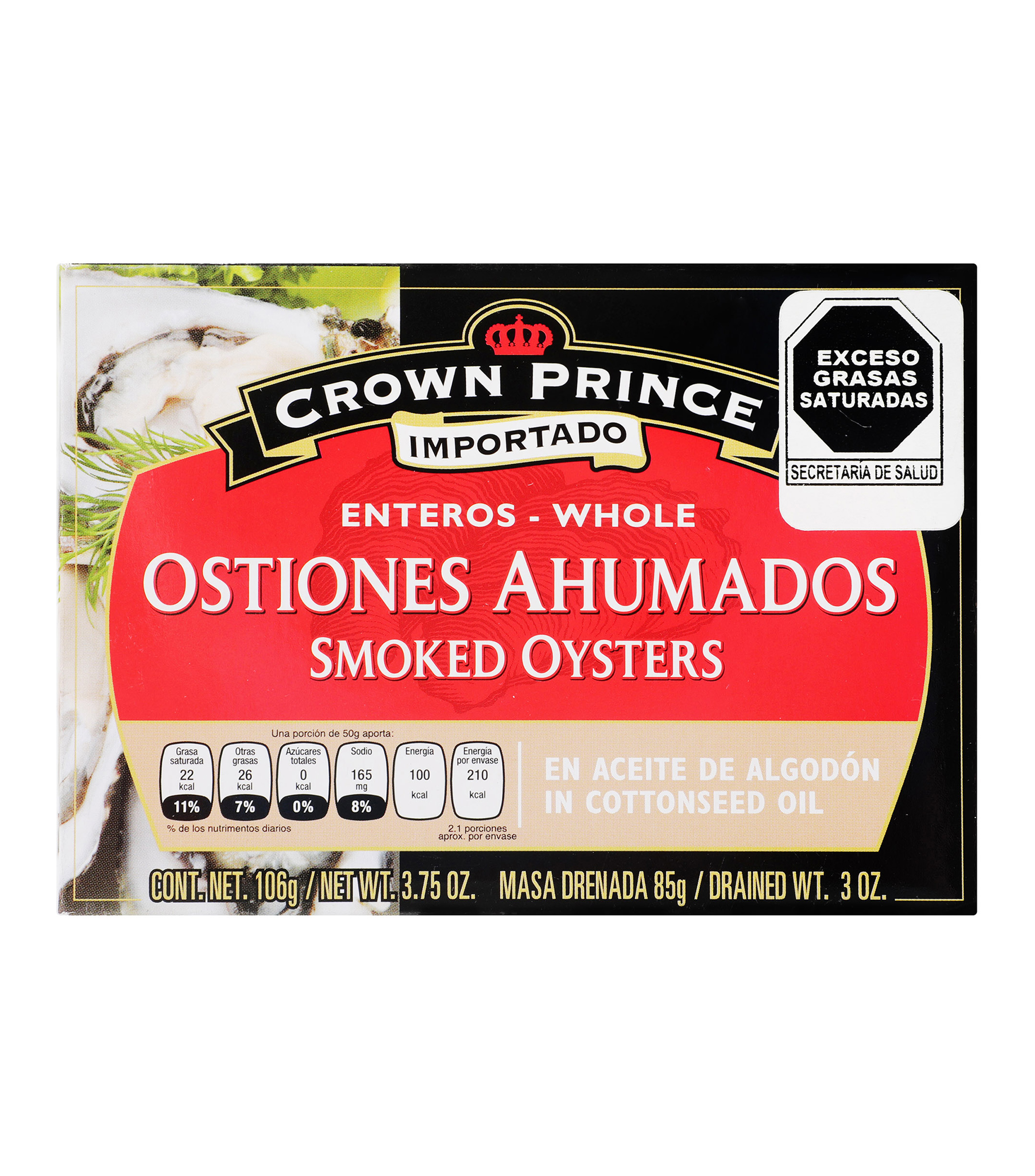 Ostiones Ahumados Crown Prince, 106 gr