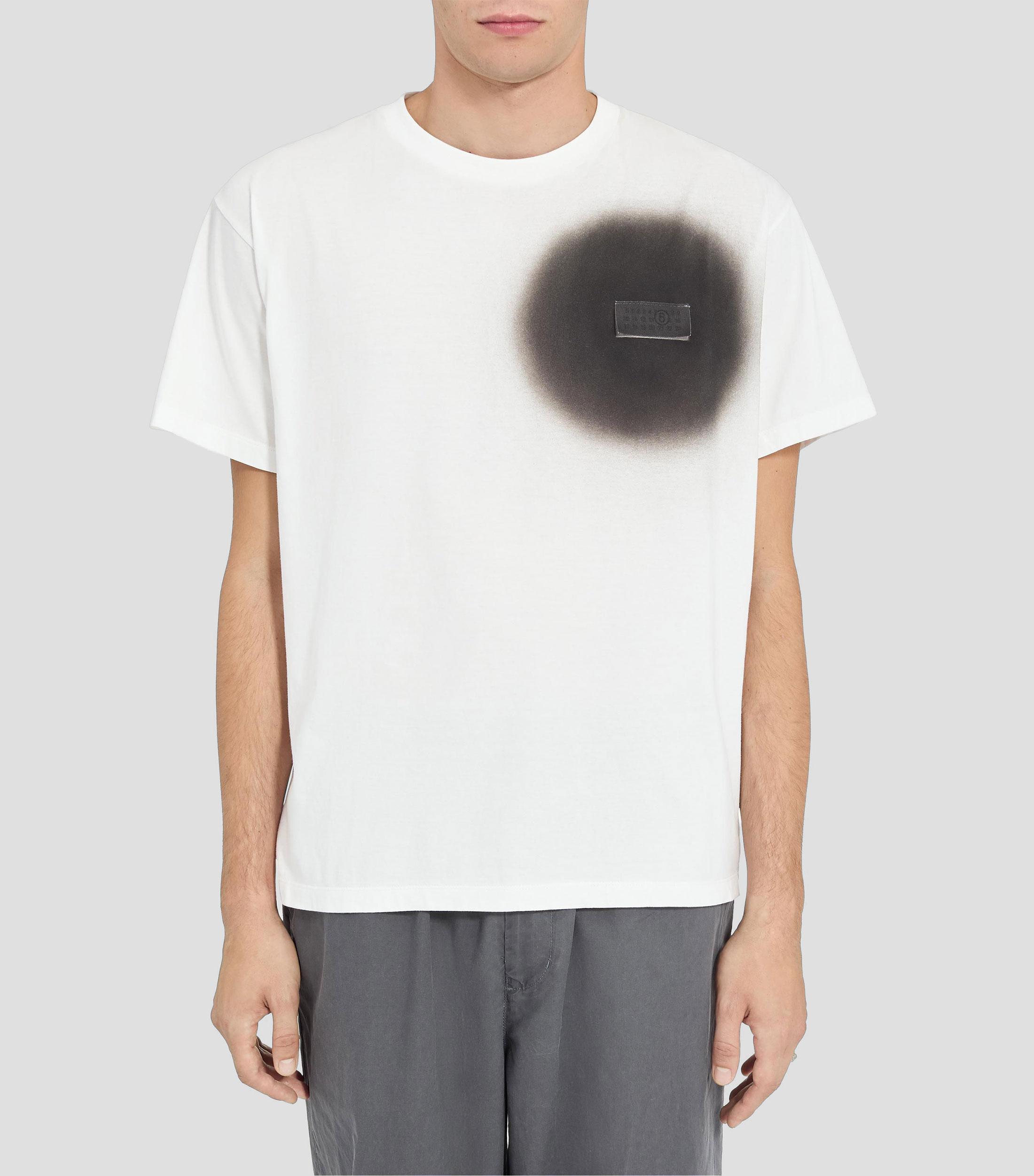 Playera de cuello redondo con manga corta estampada Hombre
