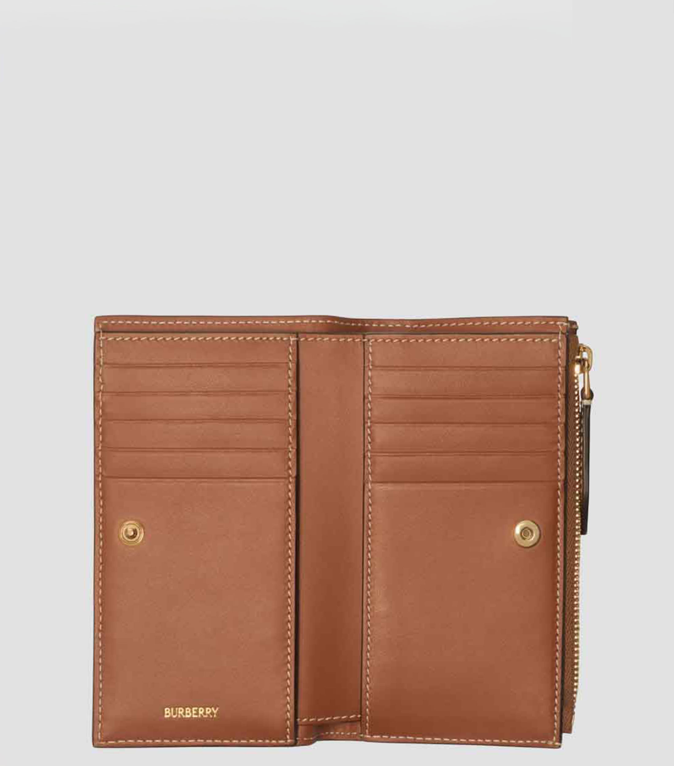 Cartera plegable Check mediana Mujer