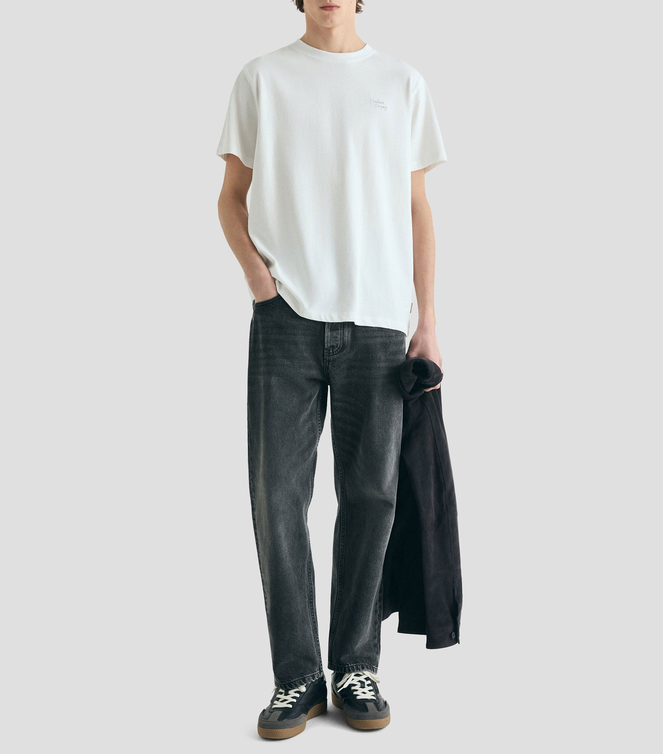 Playera cuello redondo manga corta lisa Hombre