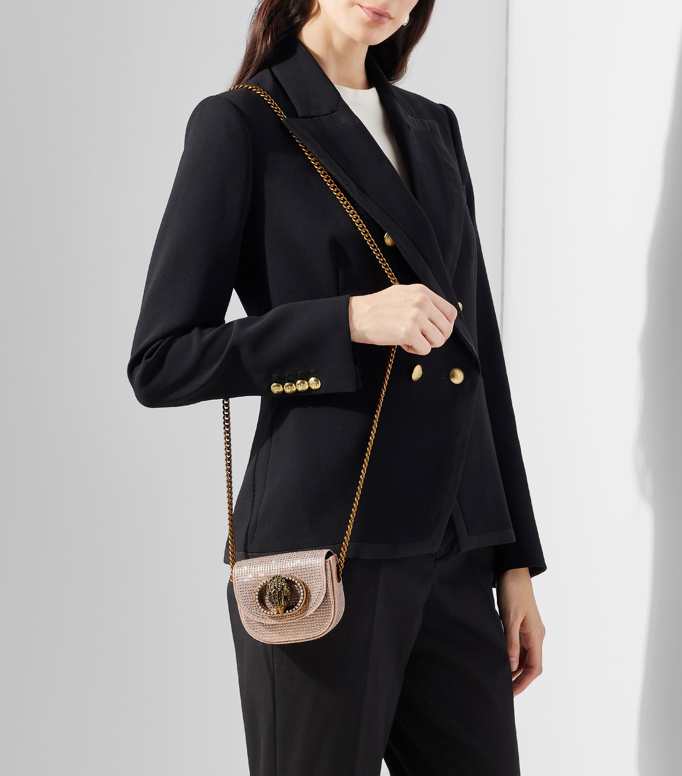 Bolsa crossbody Micro Chelsea con pedrería Mujer