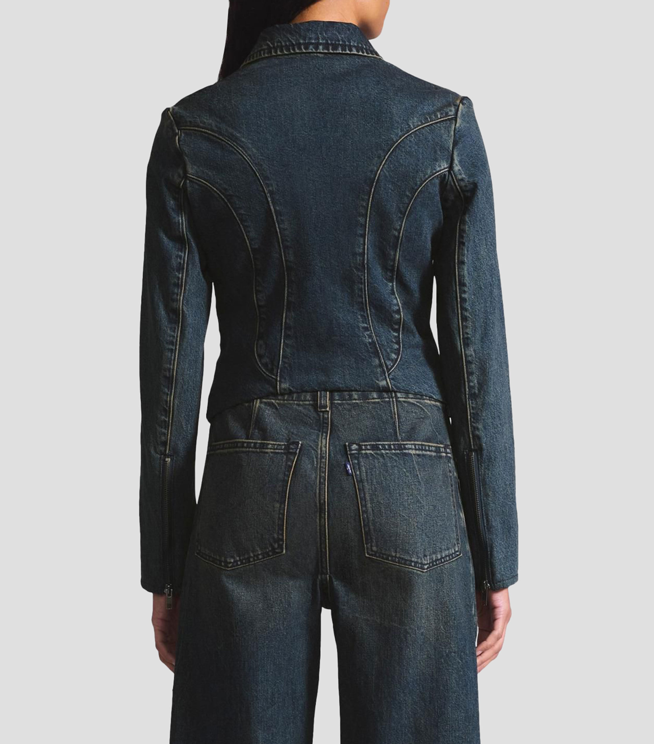 Chamarra moto mezclilla japonesa premium Blue Tab Levi’s Mujer