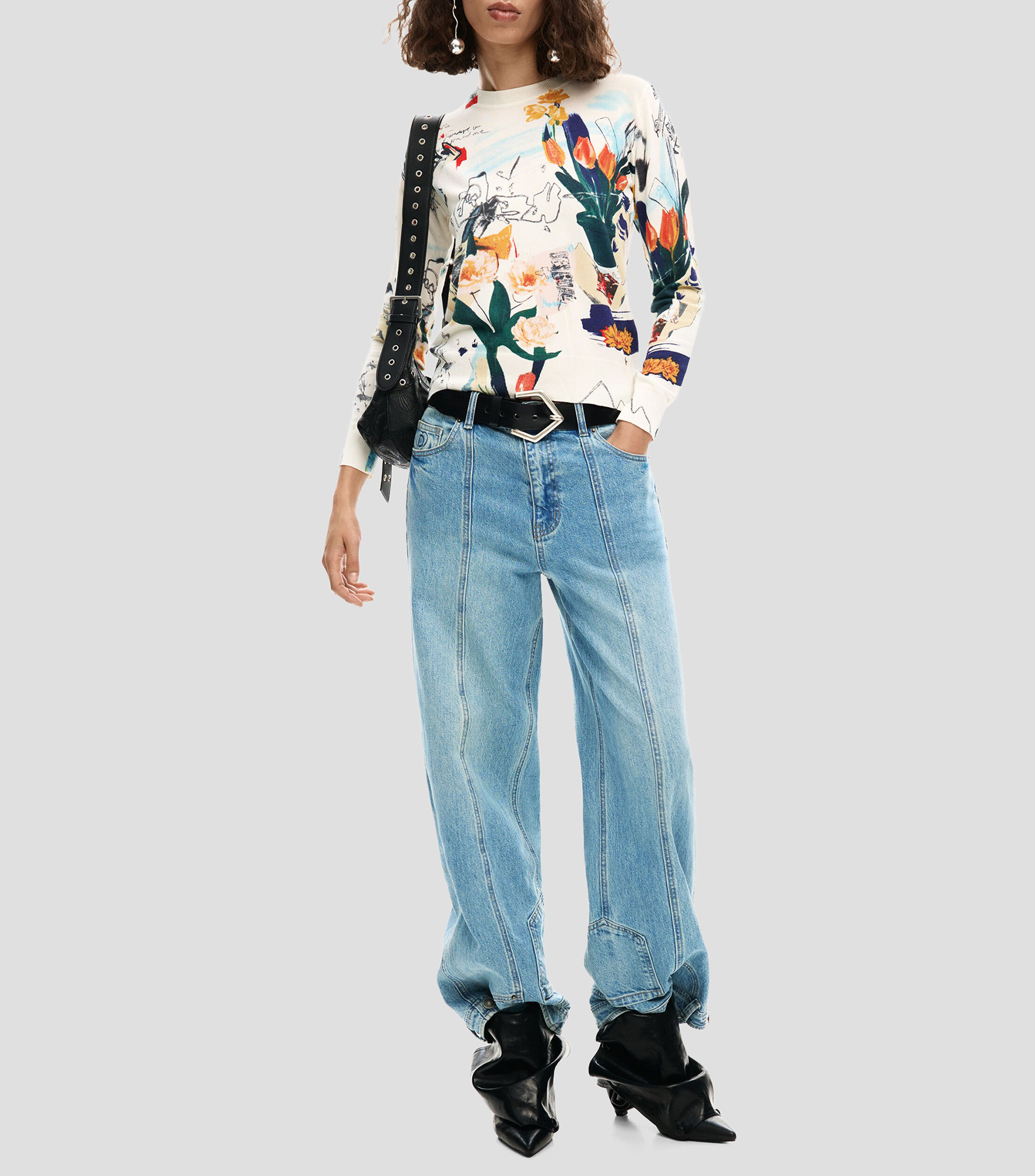 Suéter cuello redondo Mujer