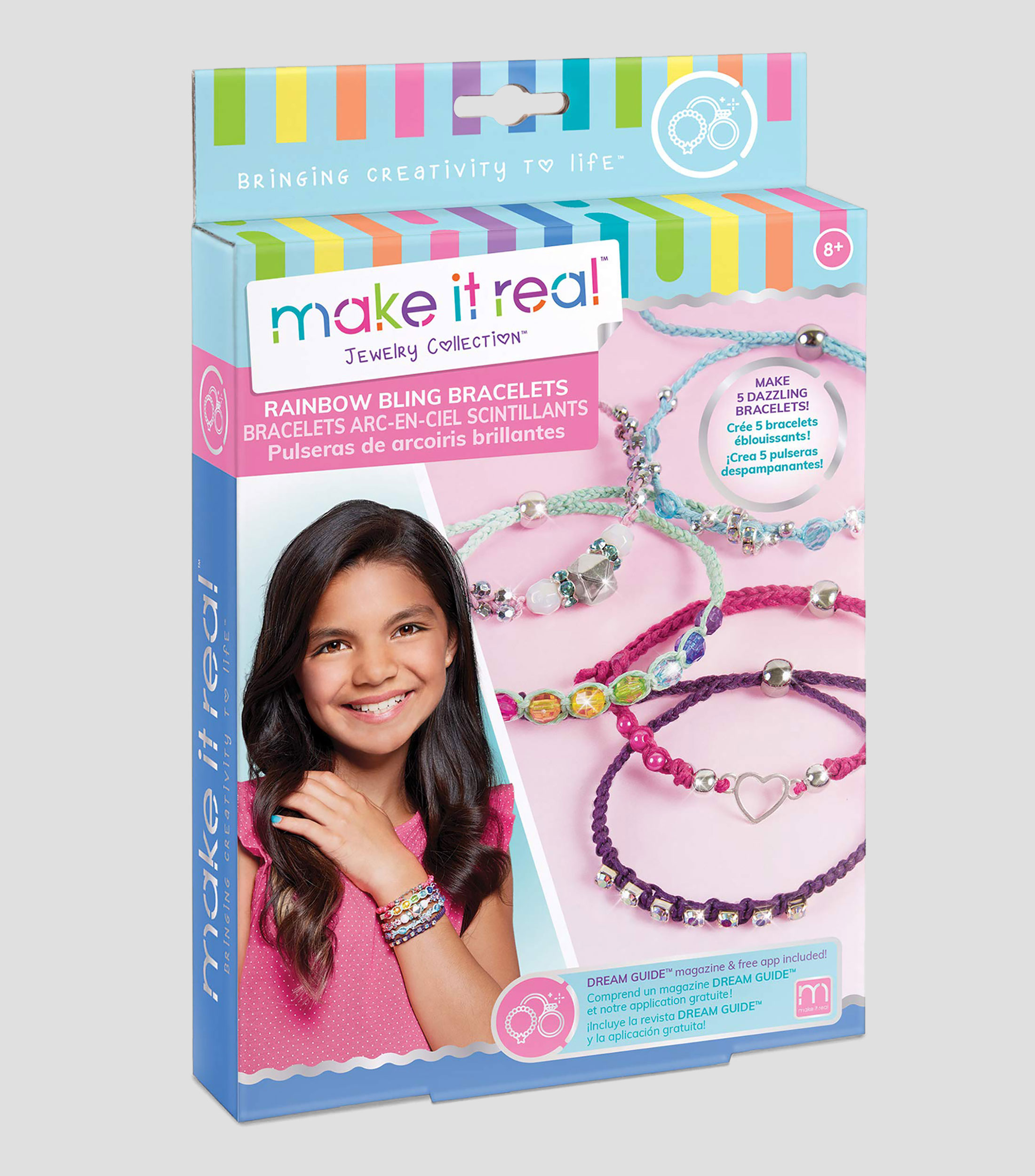 Set Pulseras de arcoíris brillantes