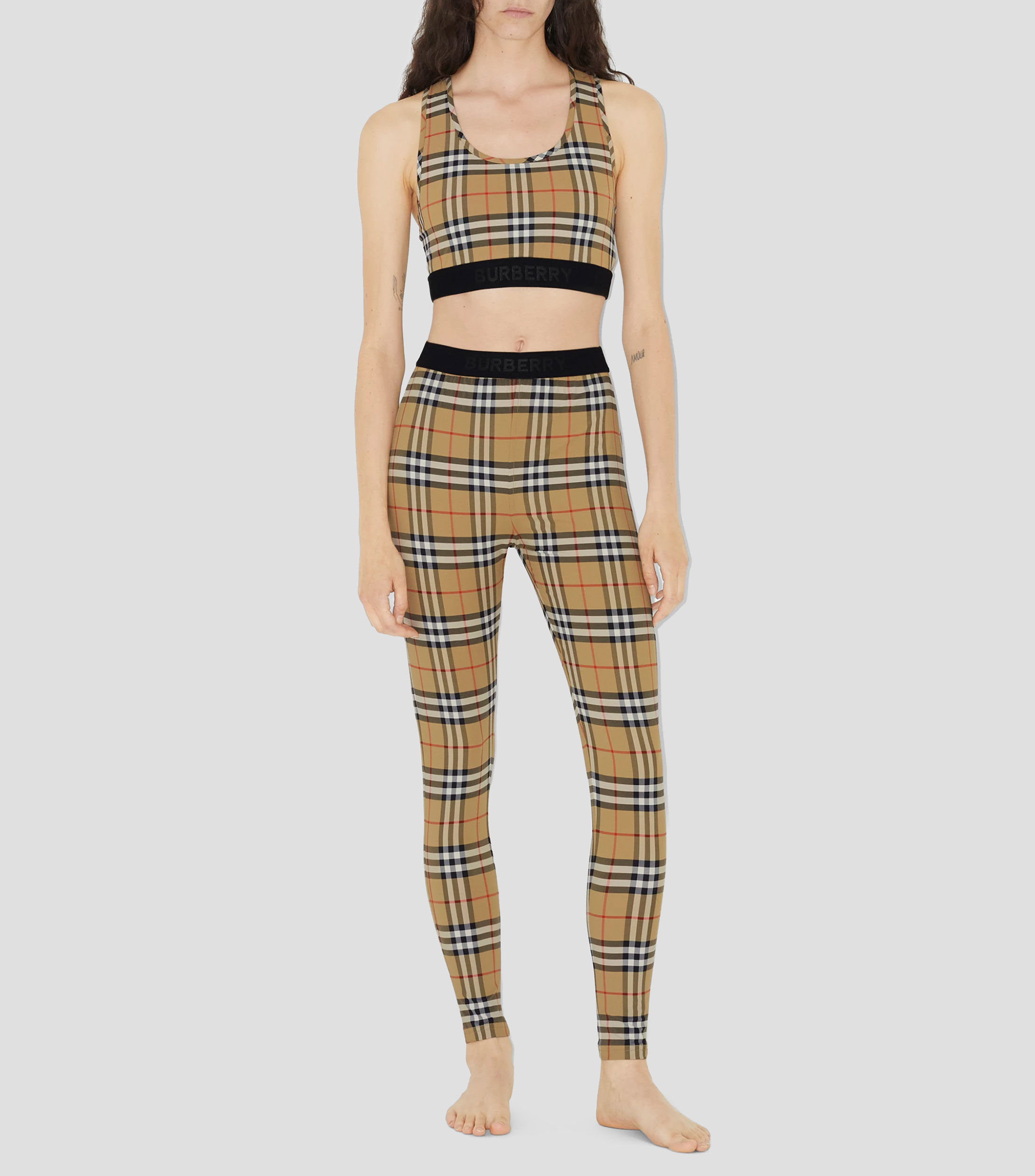 Leggings a cuadros Mujer