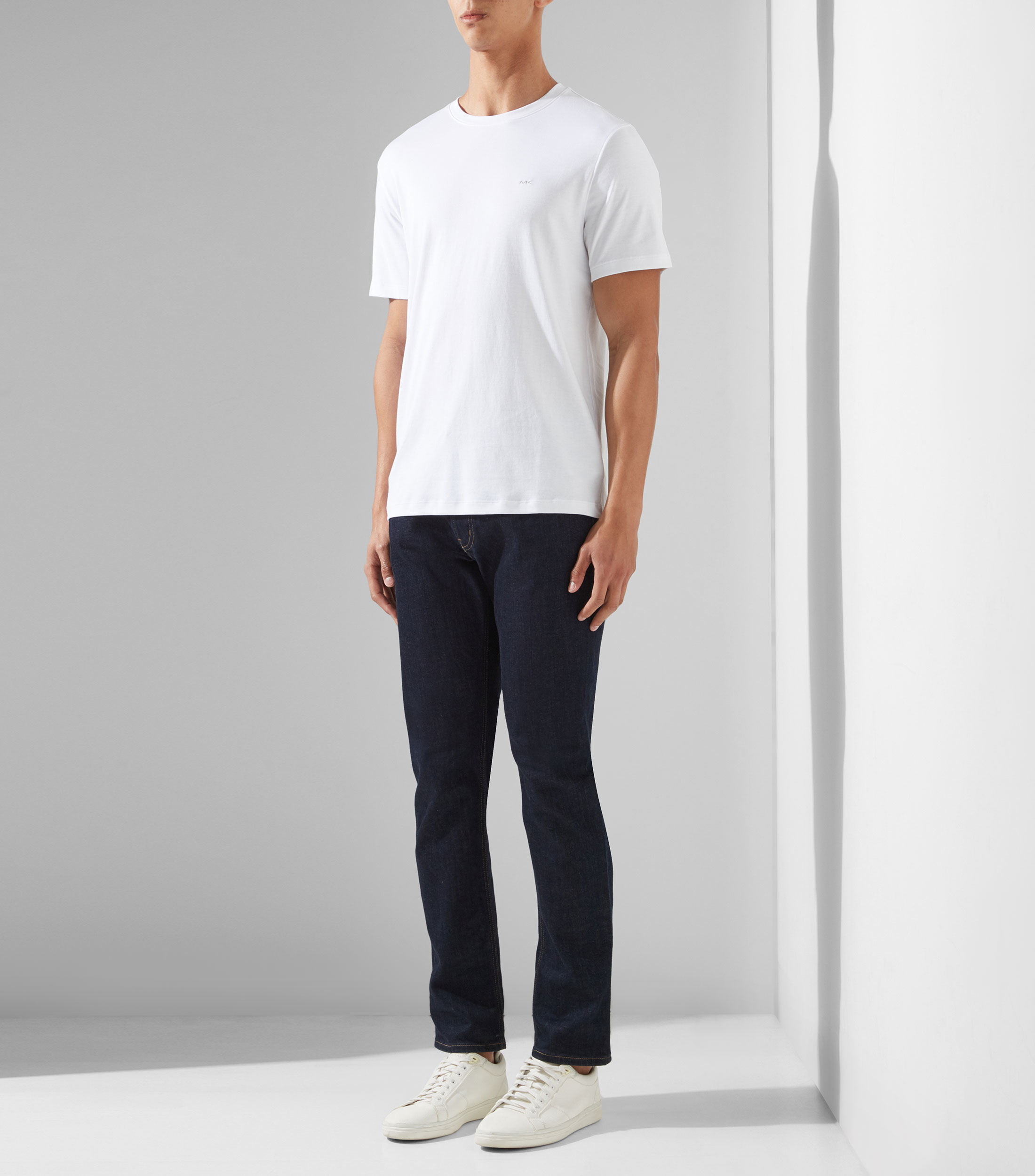 Playera sólida de manga corta Hombre