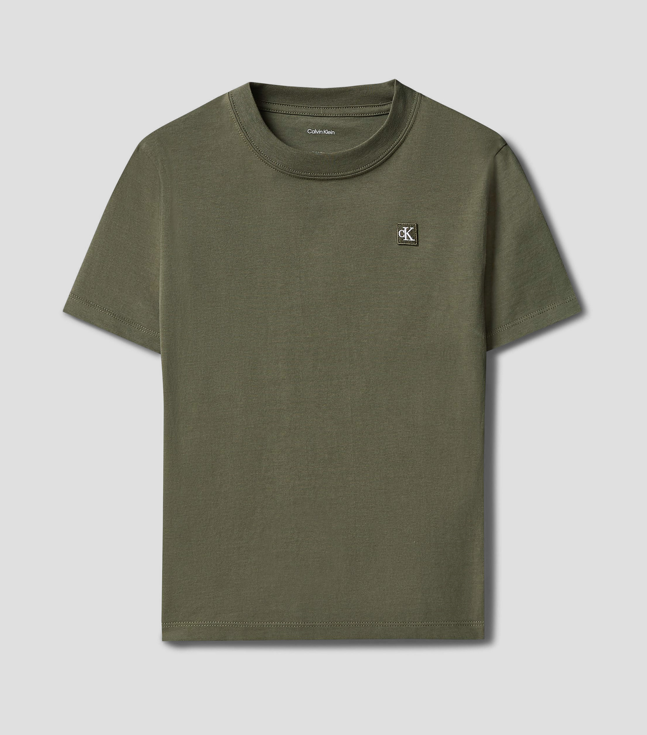 Playera sólida de cuello redondo y manga corta Niño