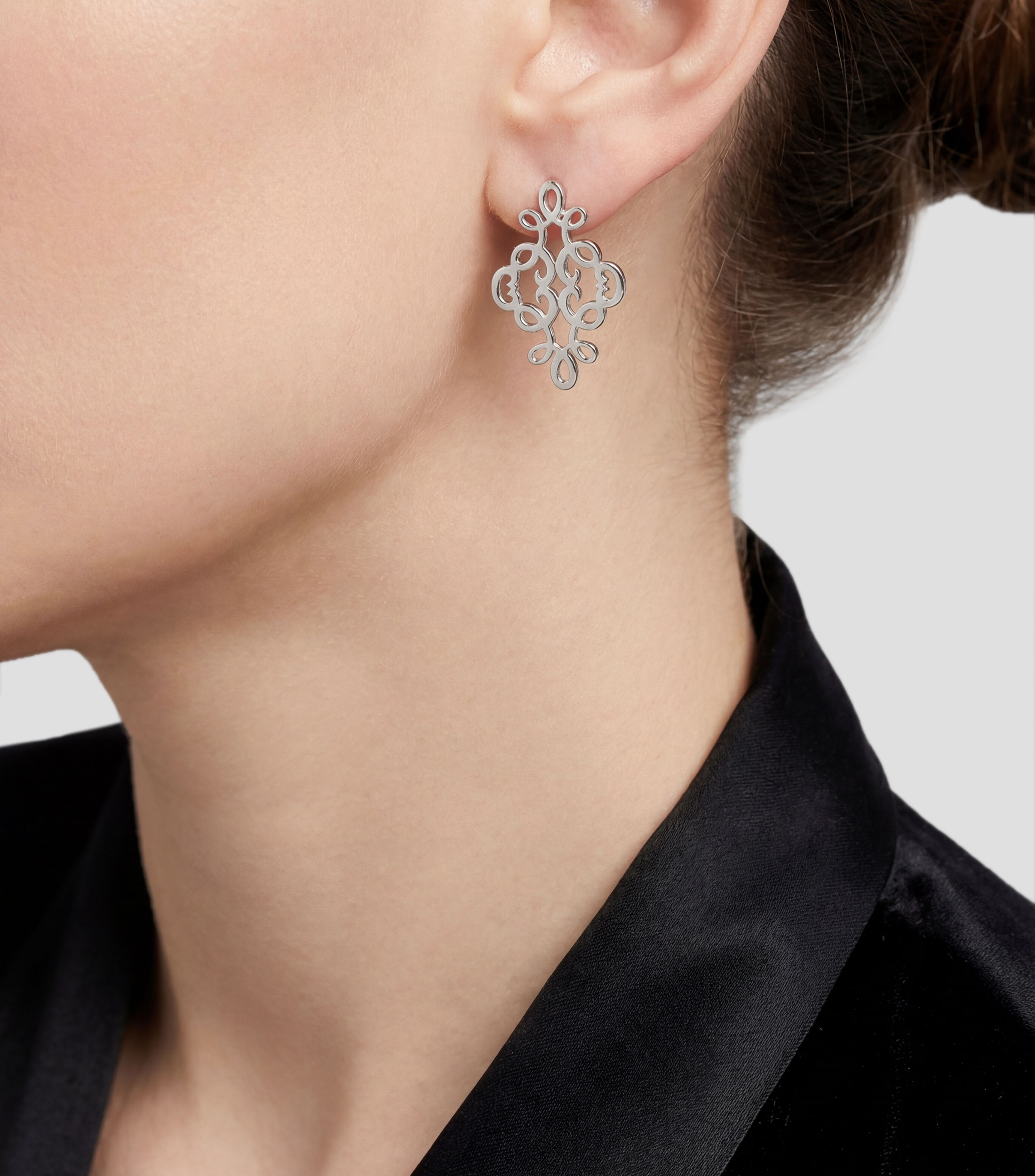 Broqueles en plata Lucero Mujer