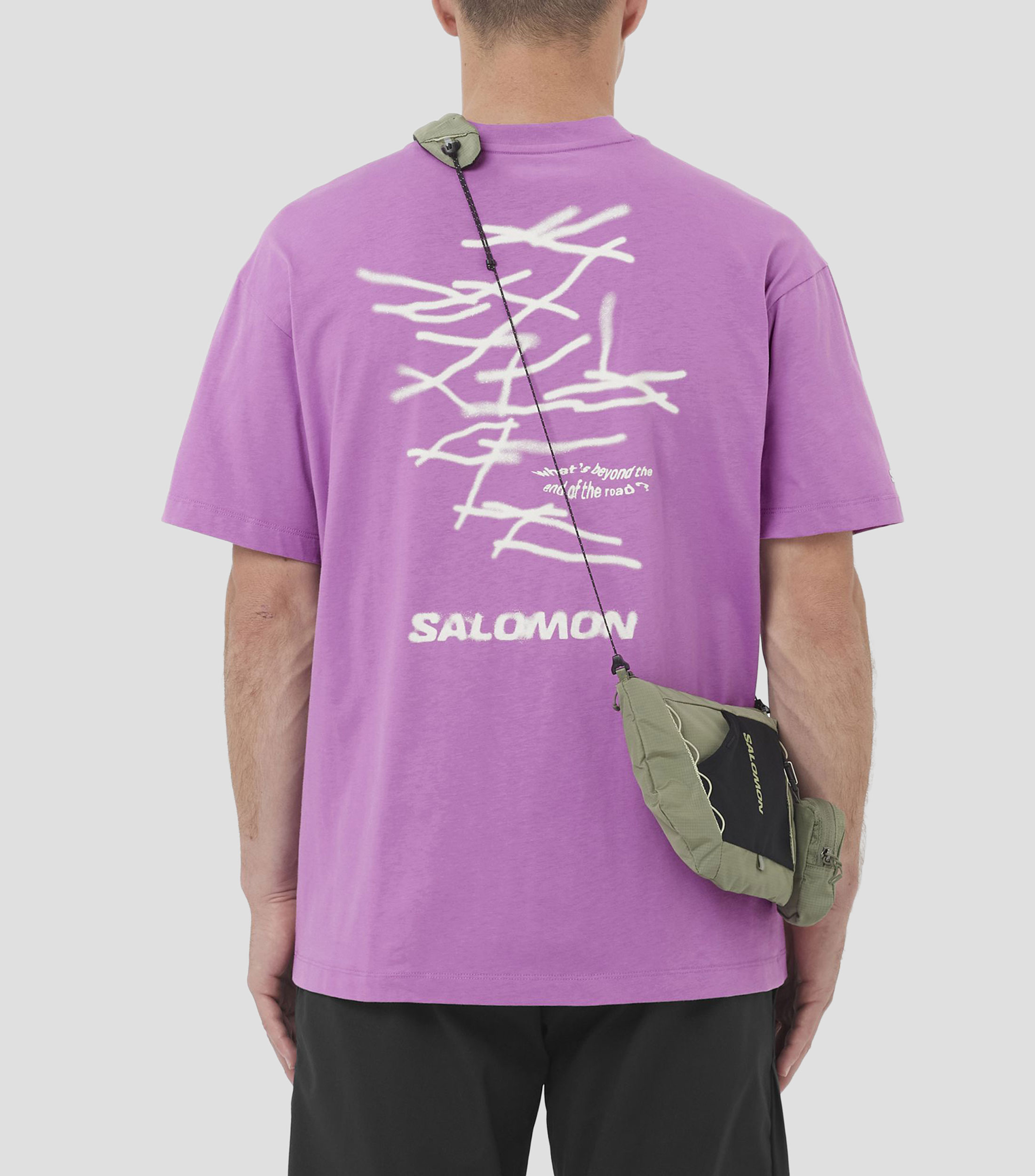 Playera de entrenamiento cuello redondo manga corta estampada Hombre