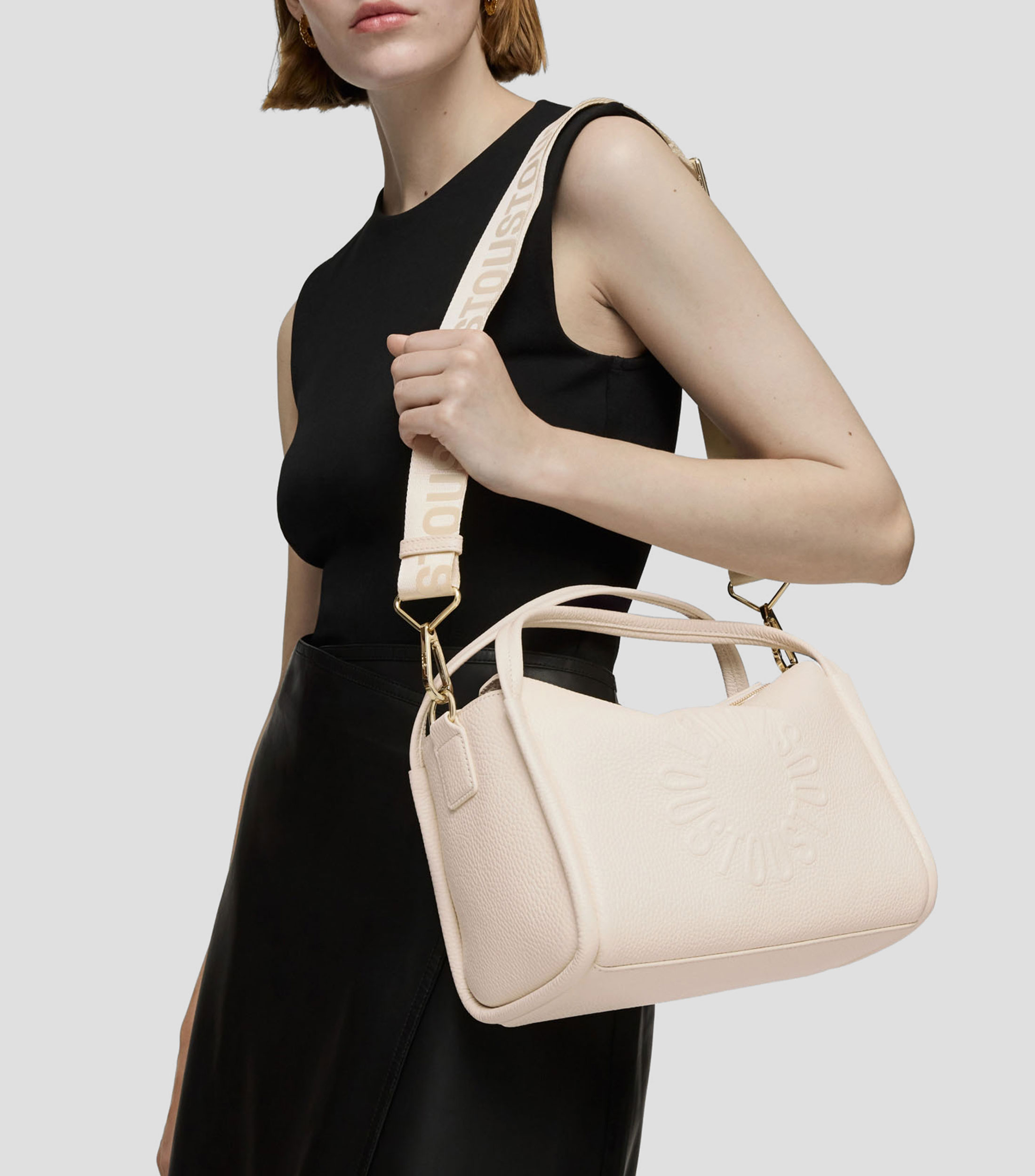 Bolso tote beige en piel Miranda Mujer