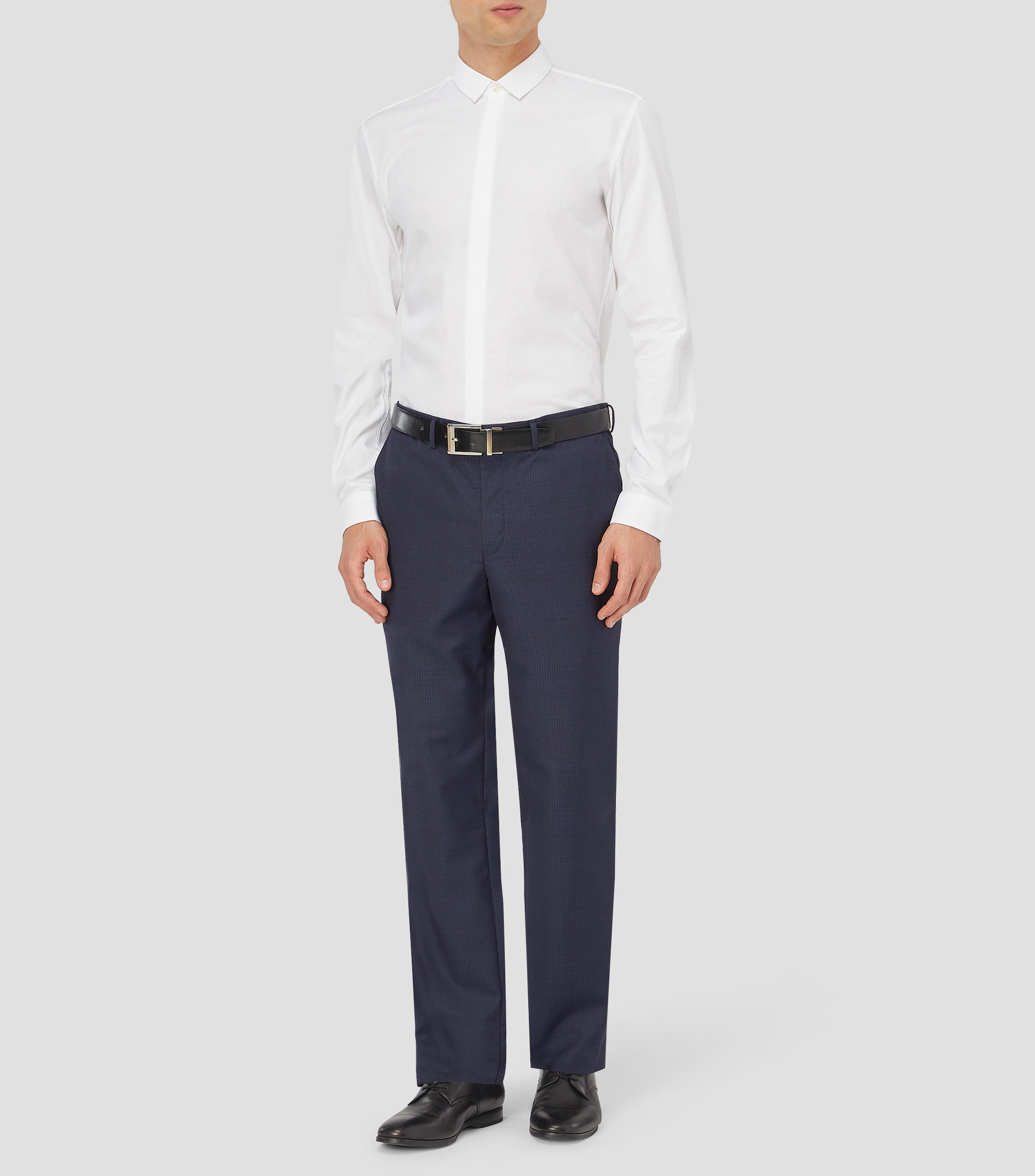 Camisa liso manga larga Hombre