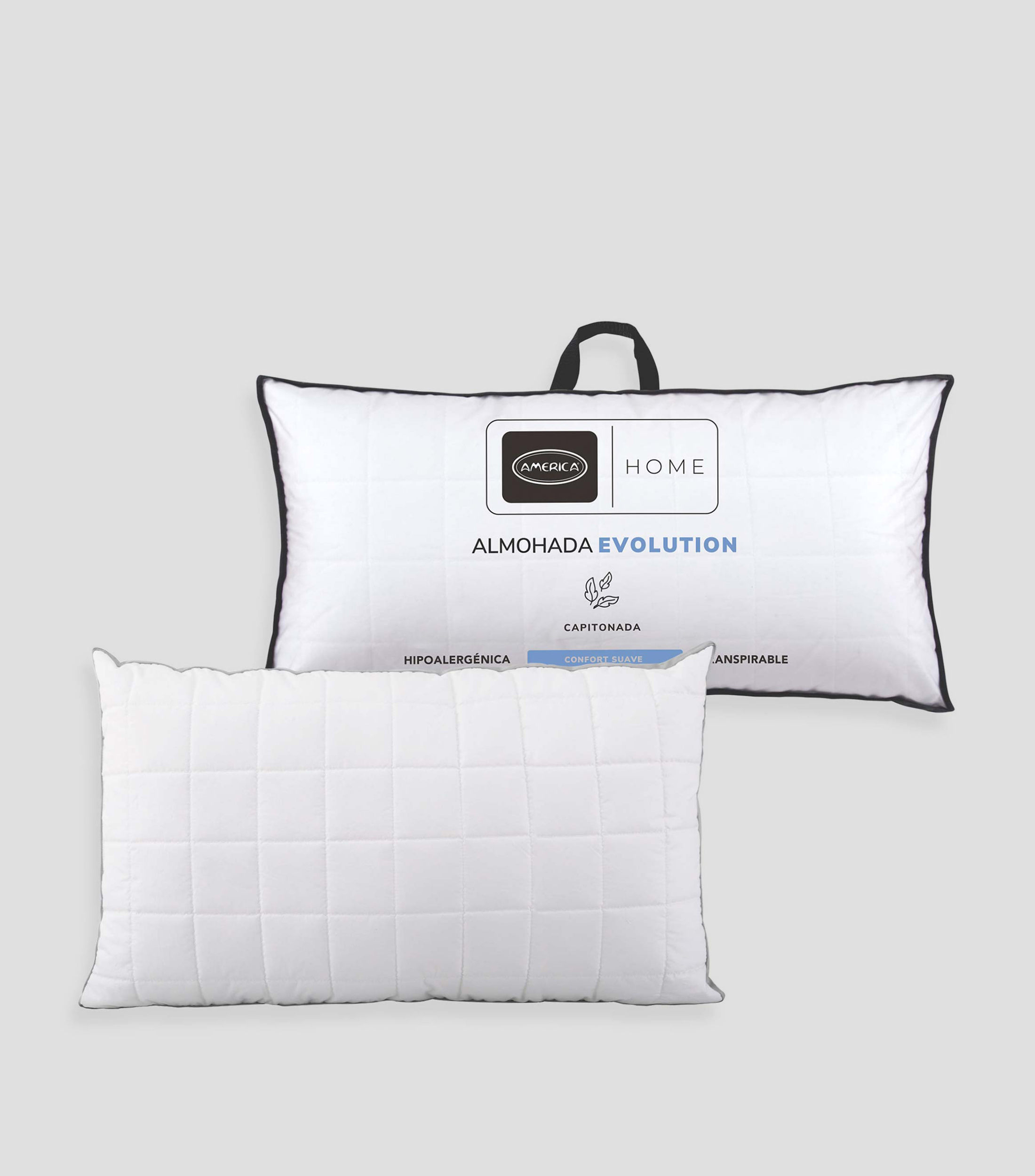 Almohada King Size Down Gel Confort Suave Evolution, Blanca