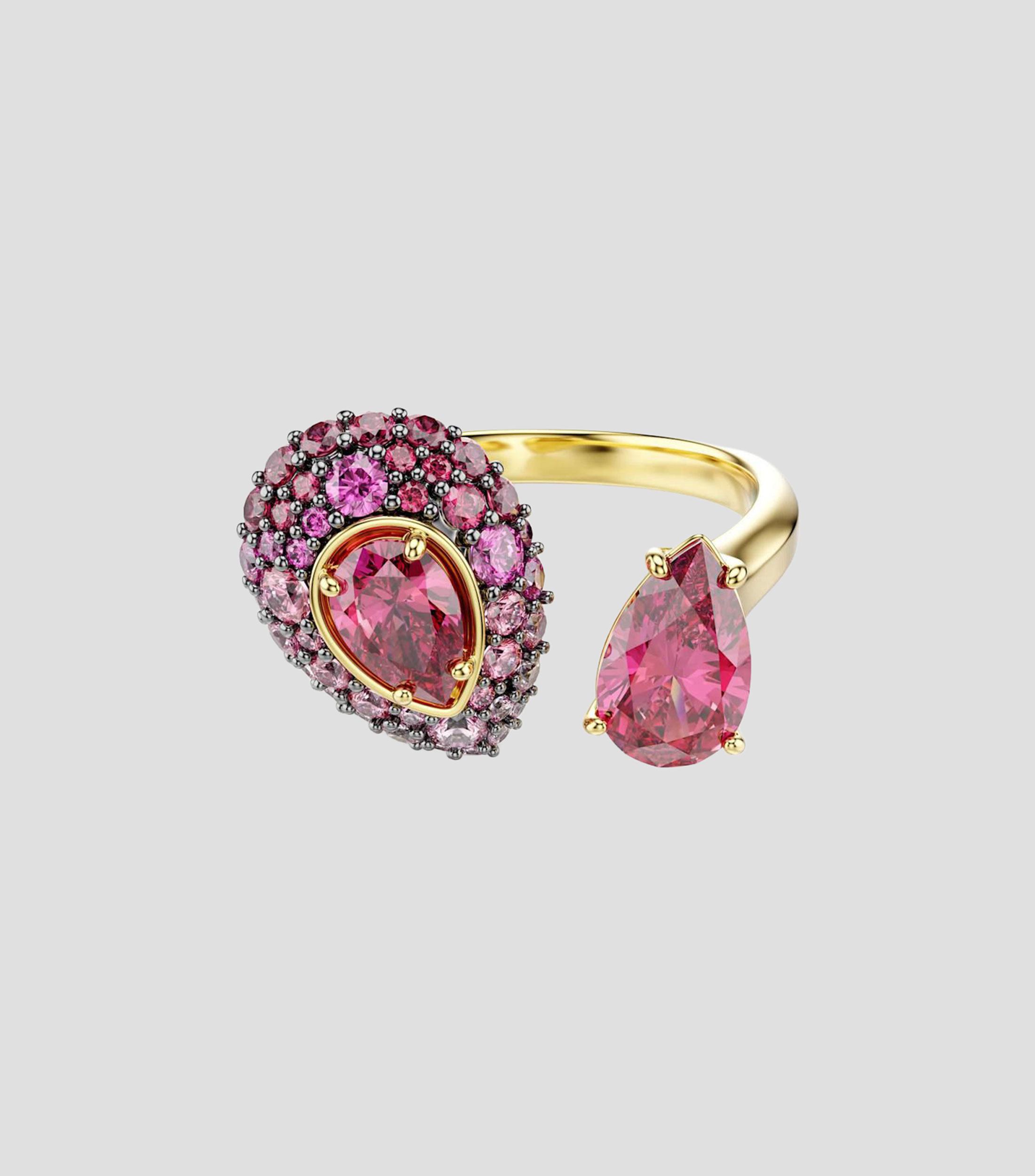 Anillo abierto Sublima con Swarovski Zirconia rojas Mujer