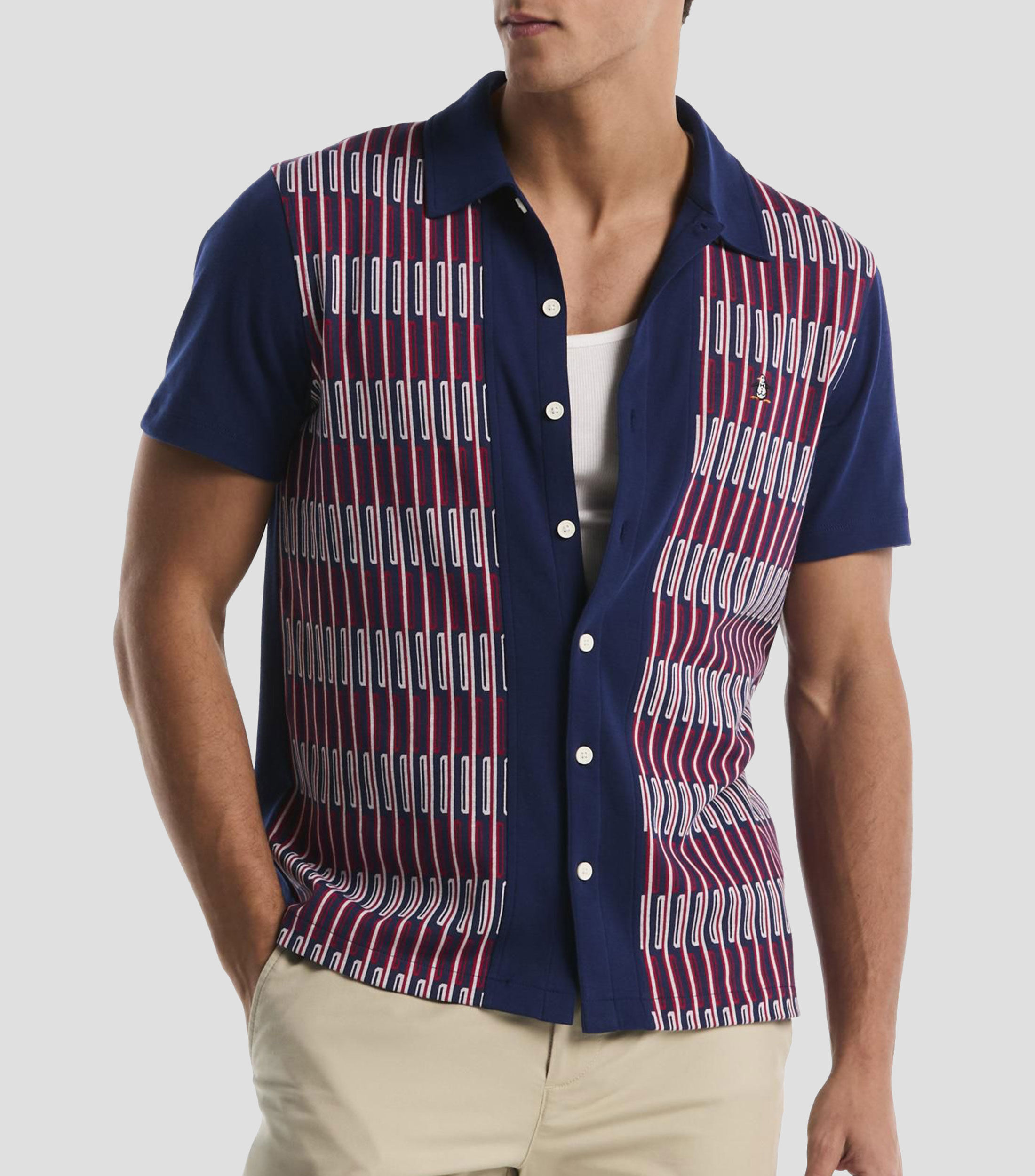 Camisa estampada manga corta Hombre