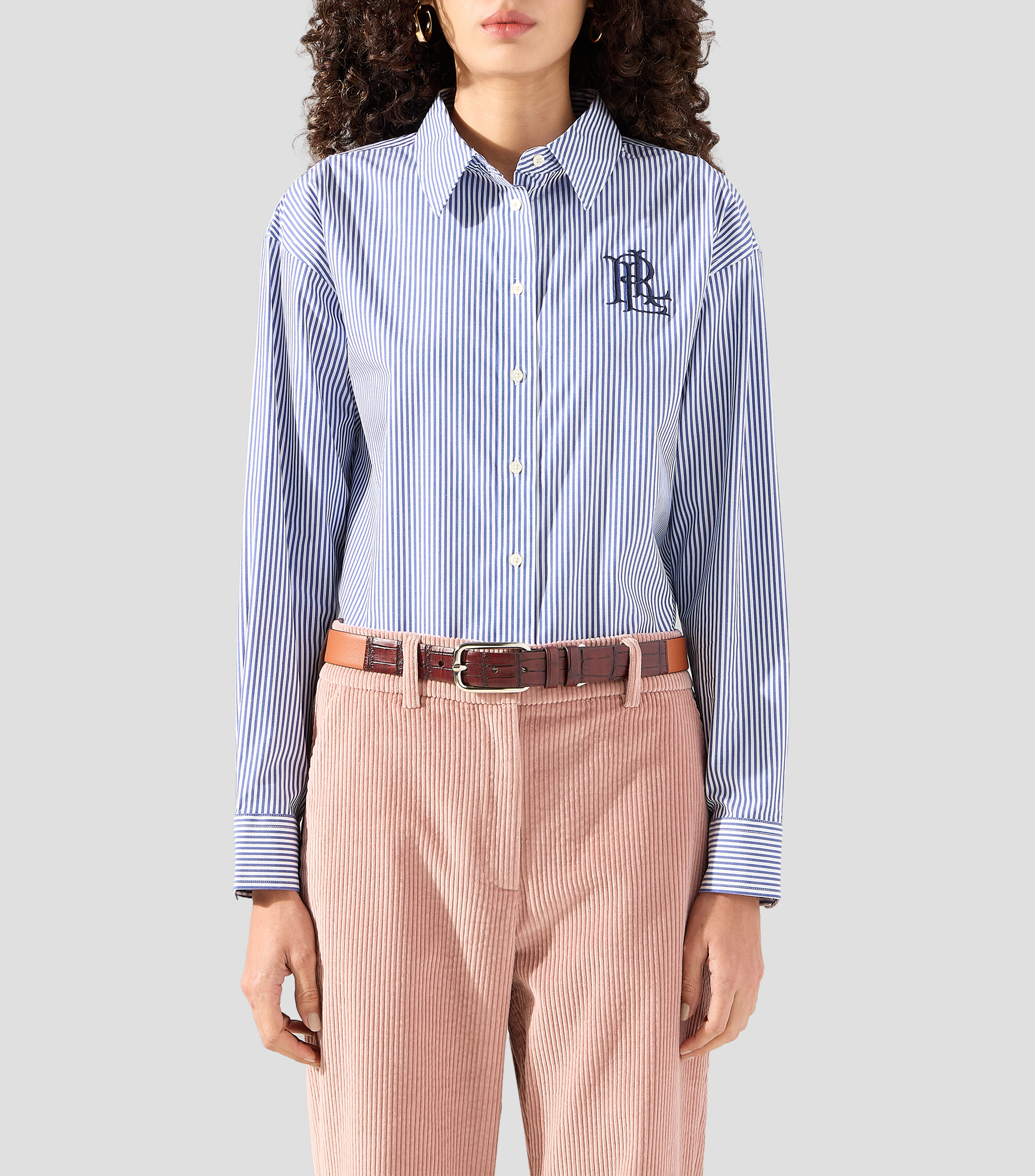 Camisa Rayas manga larga Mujer