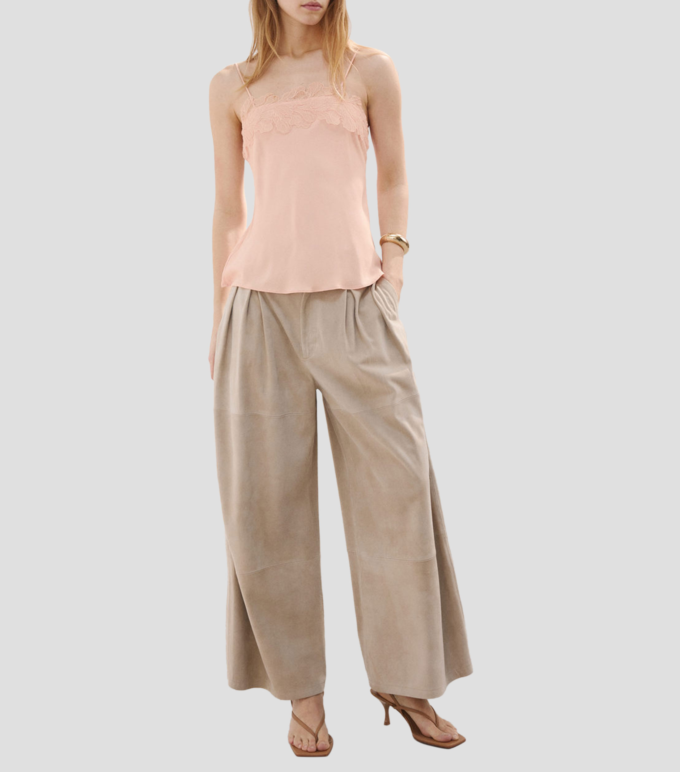 Blusa lisa sin mangas Mujer
