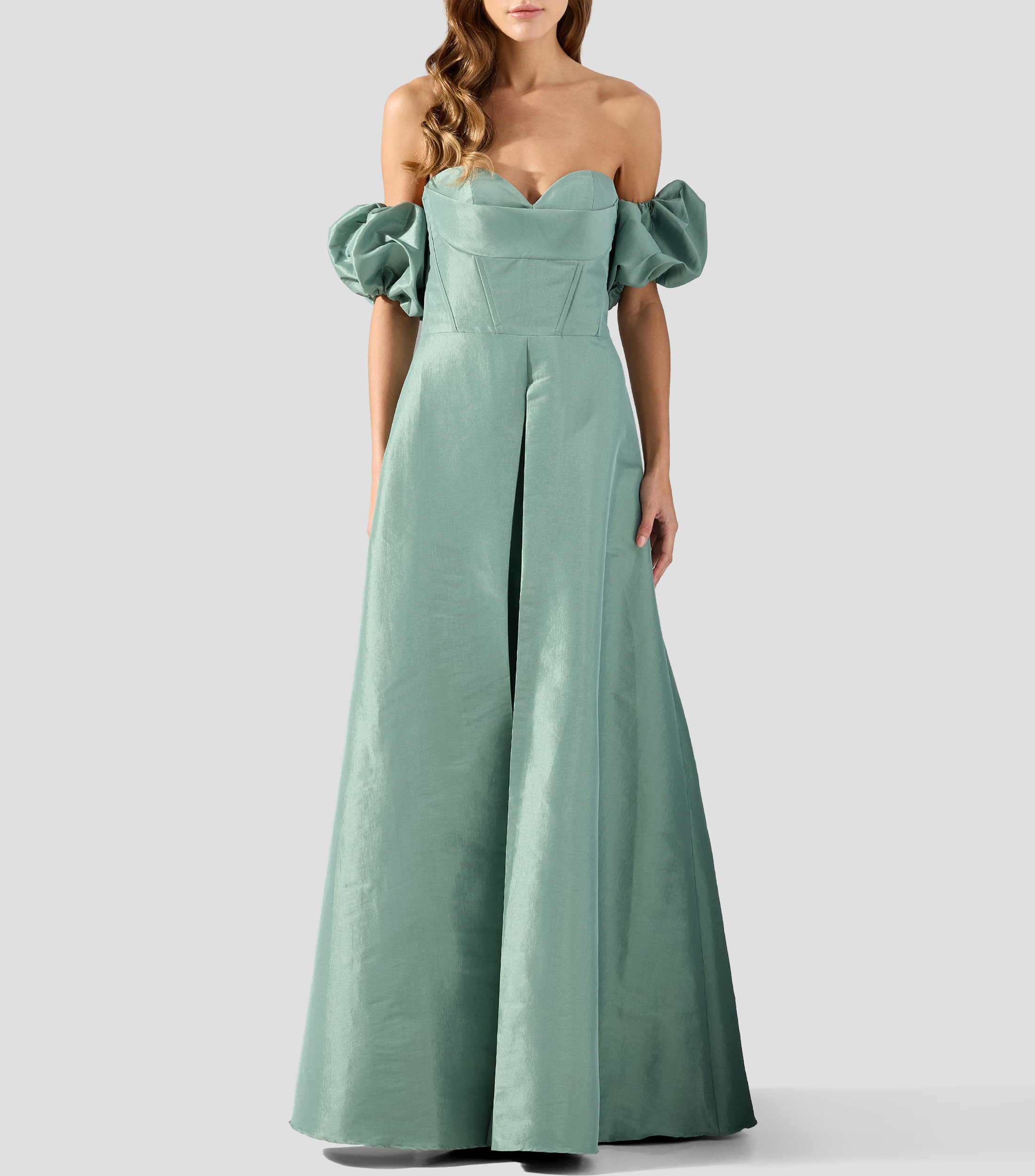 Vestido de fiesta largo liso Mujer