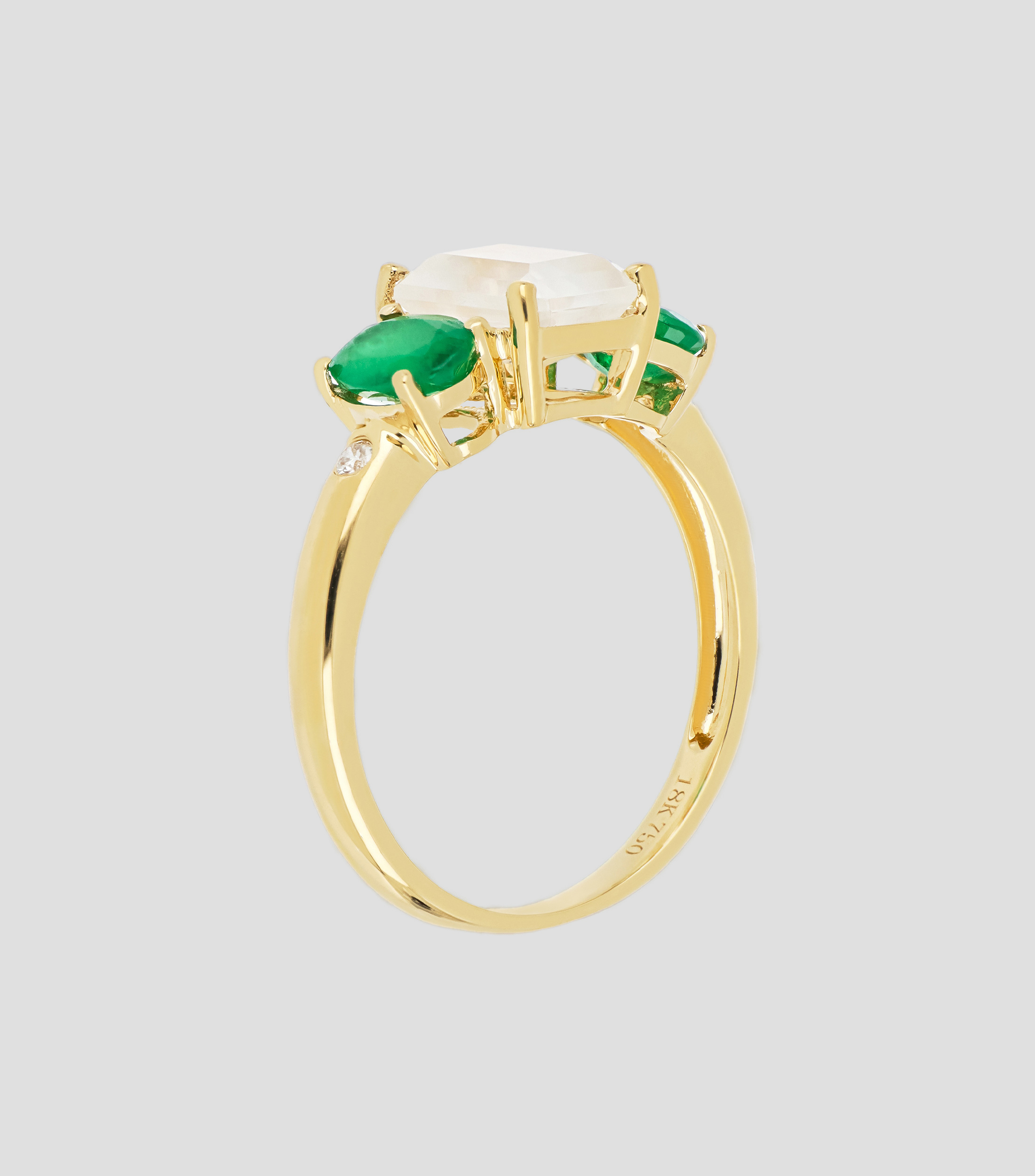 Anillo en Oro amarillo 18 Kts Mujer