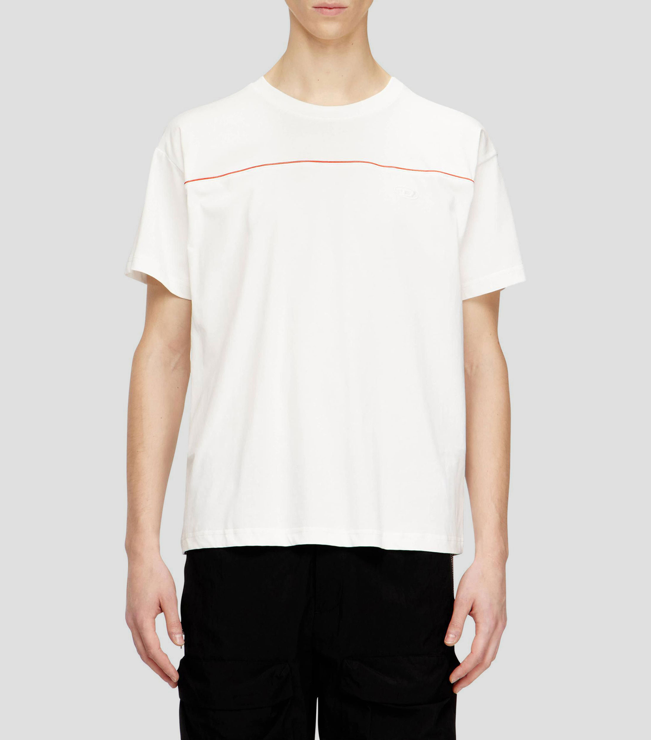 Playera cuello redondo manga corta de diseño sólido Hombre