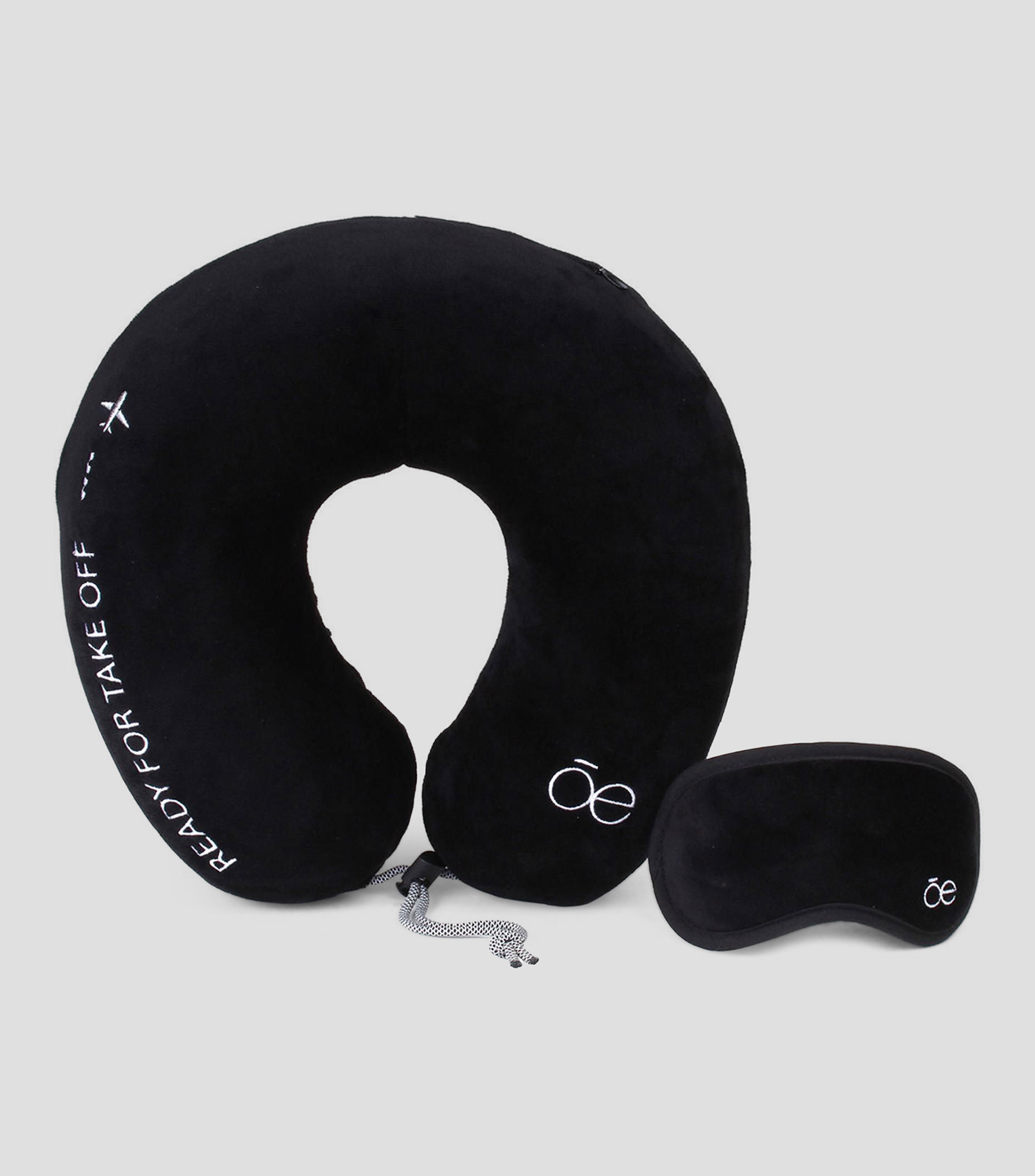 Almohada de viaje Memory Foam Firme Negro