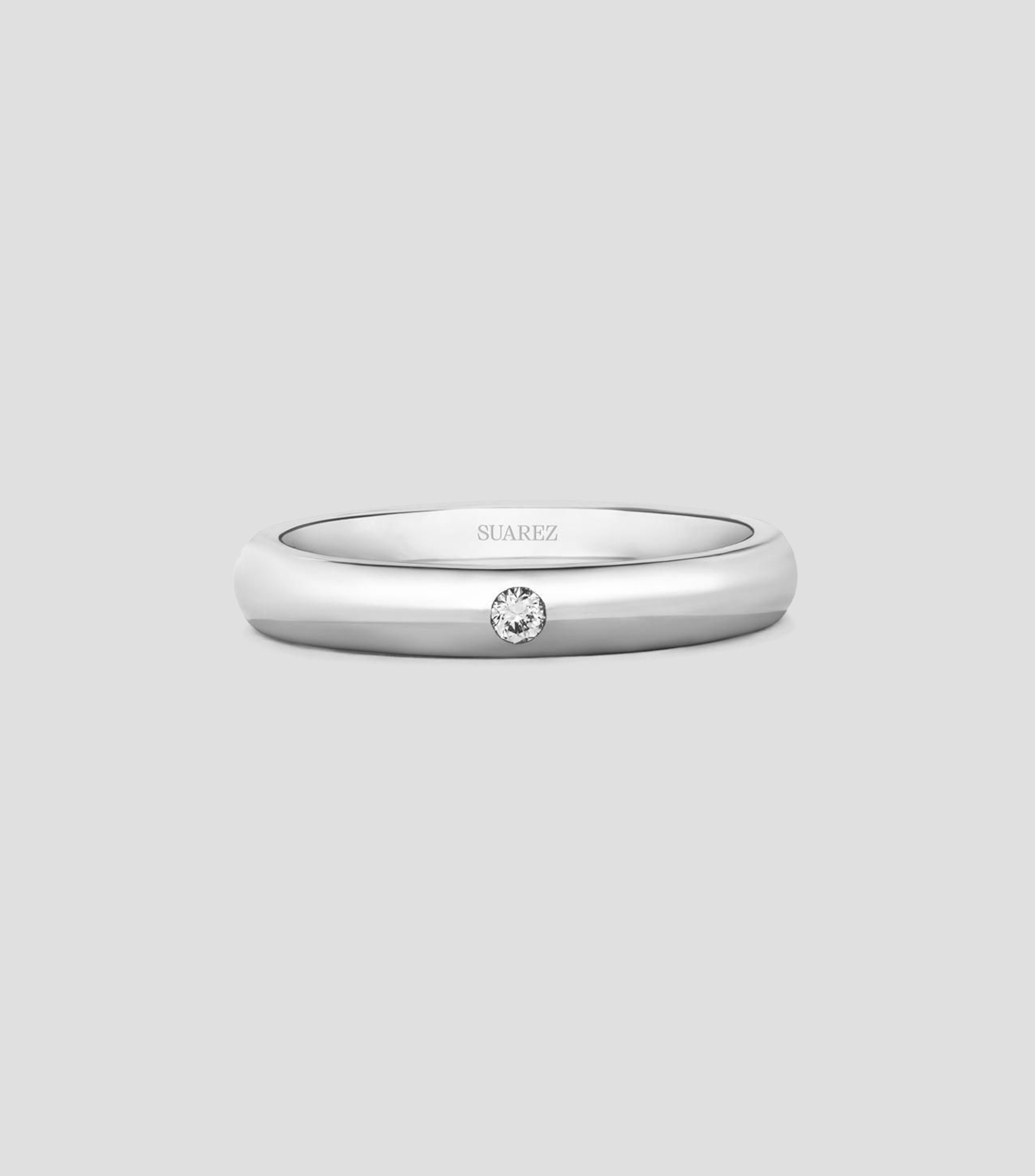 Anillo en Oro blanco de 18 Kilates con diamante en talla brillante Mujer