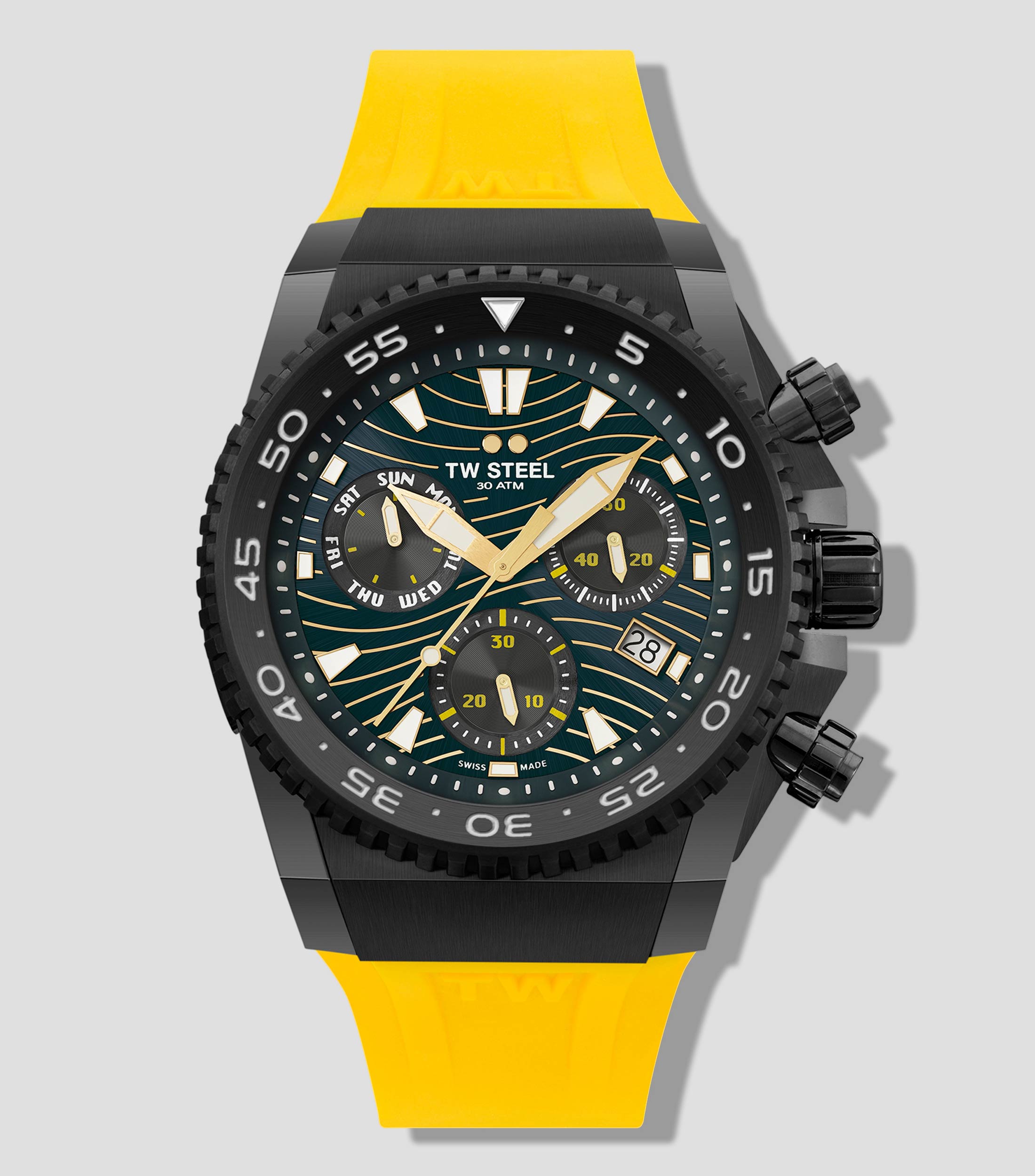 Reloj para Hombre Ace Diver Deportivo Negro, Amarillo