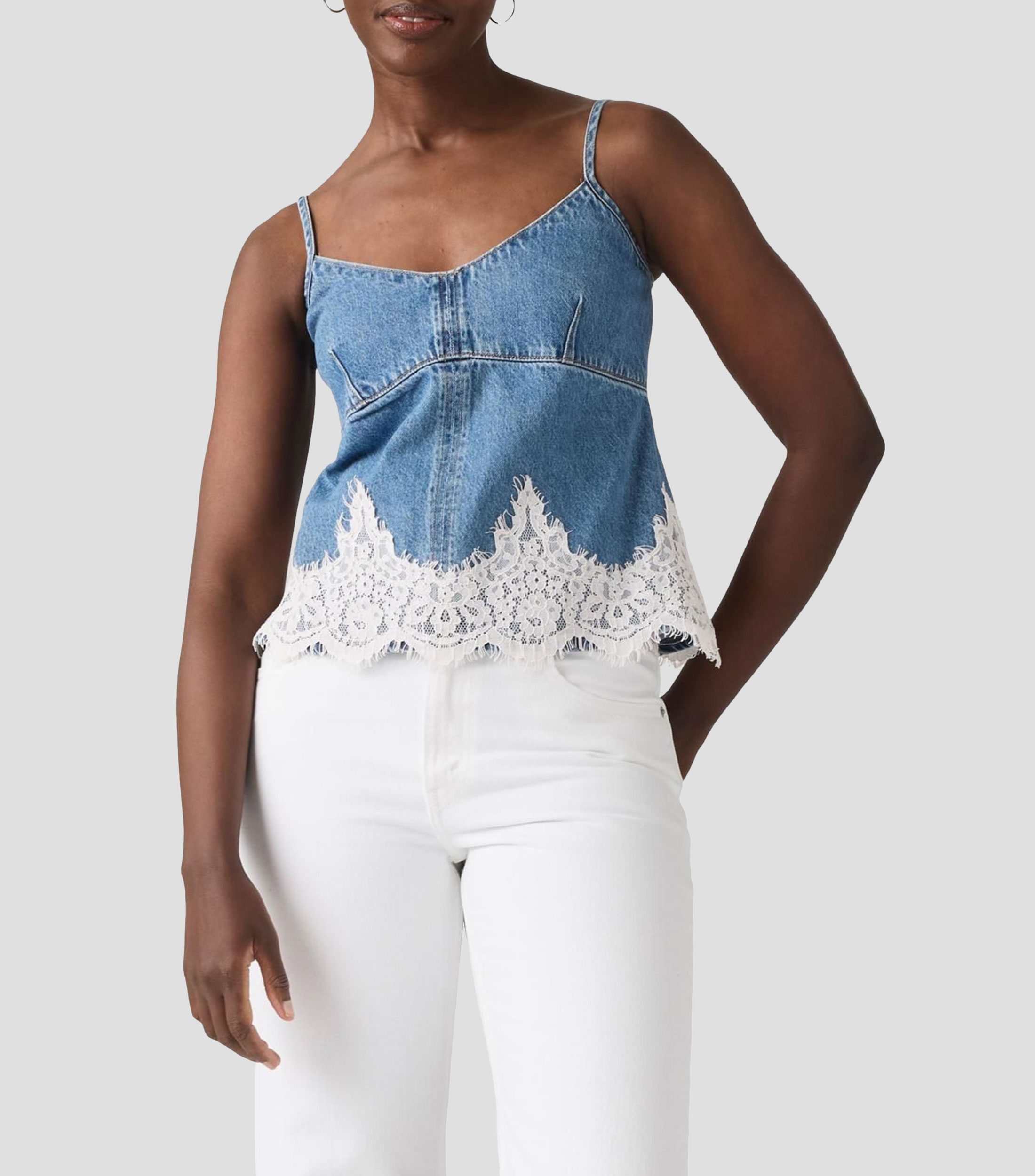 Blusa liso sin mangas Mujer