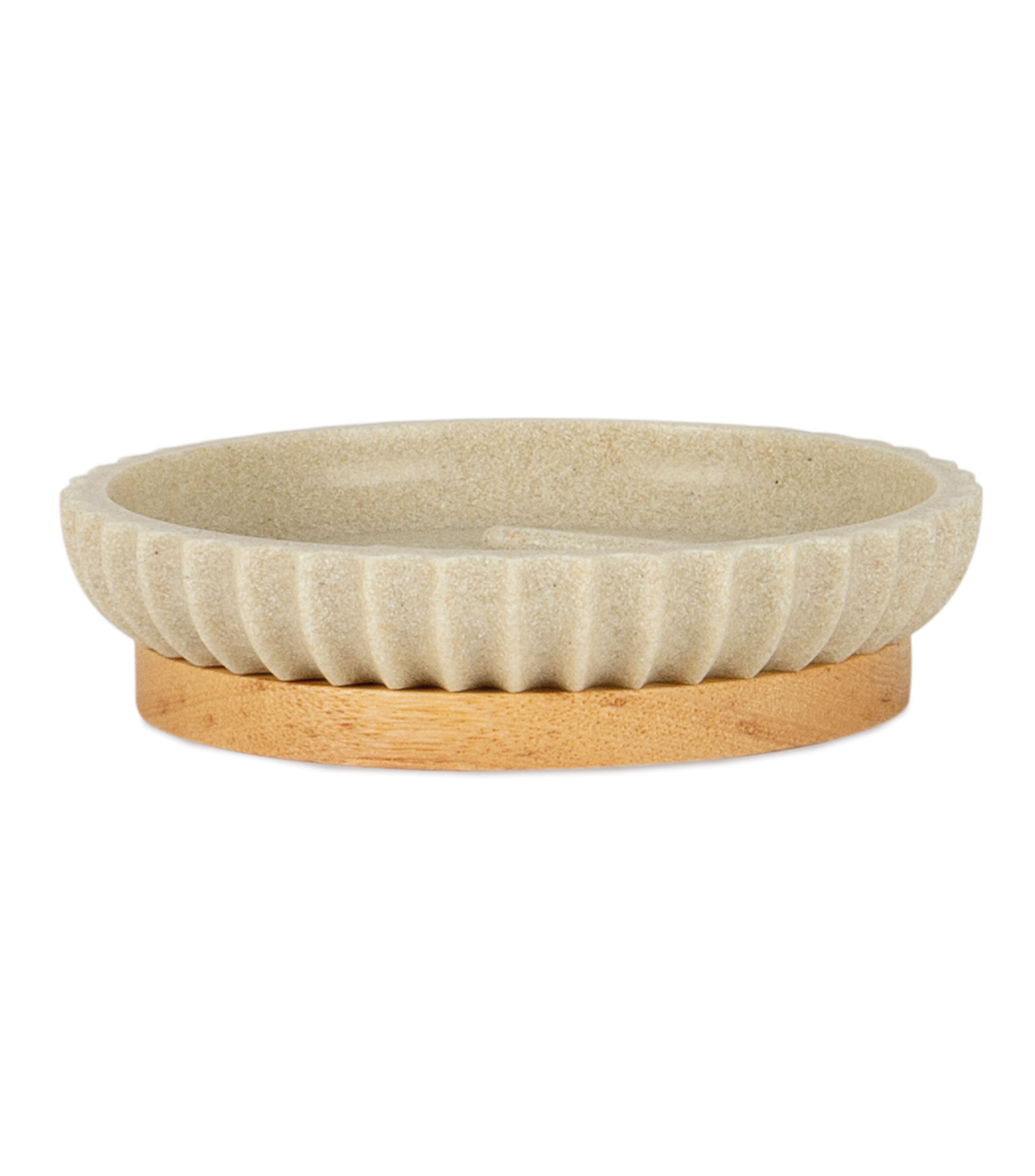 Jabonera Beige Claro, Dorado en Poliresina