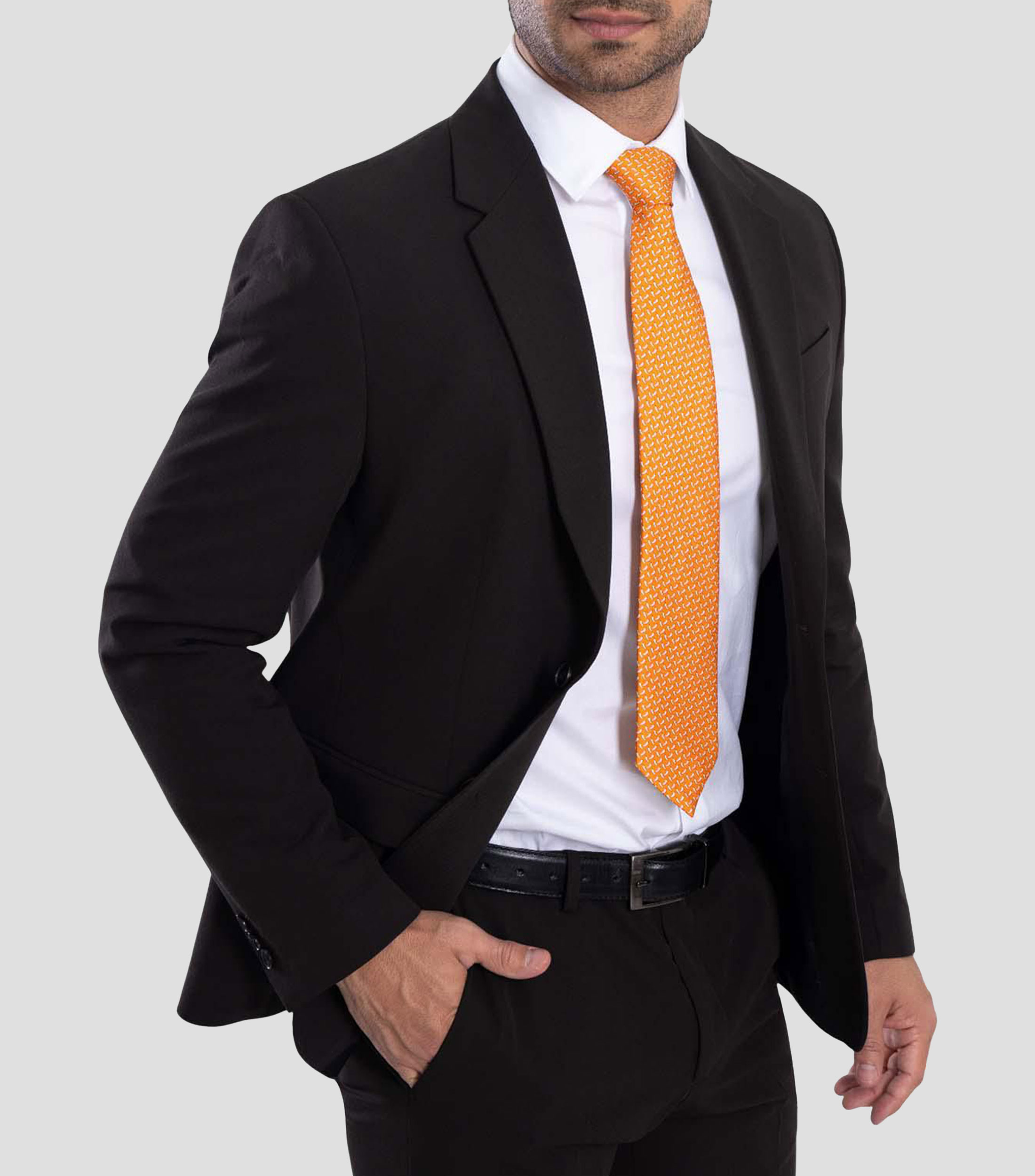 Corbata ancha de seda con estampado Chiles de México