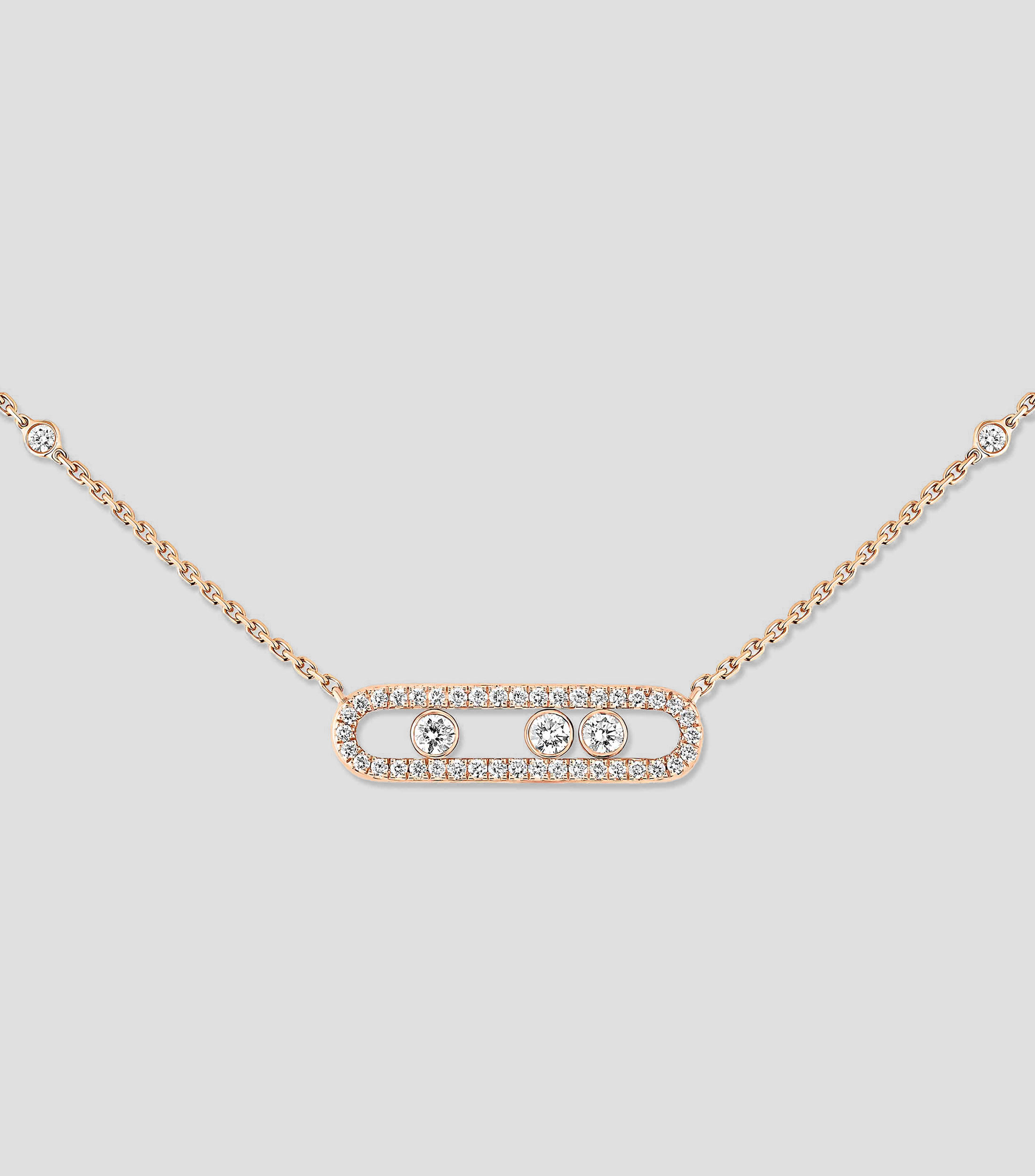 Collar baby pavés Move Classique en oro rosa de 18 Kts Mujer