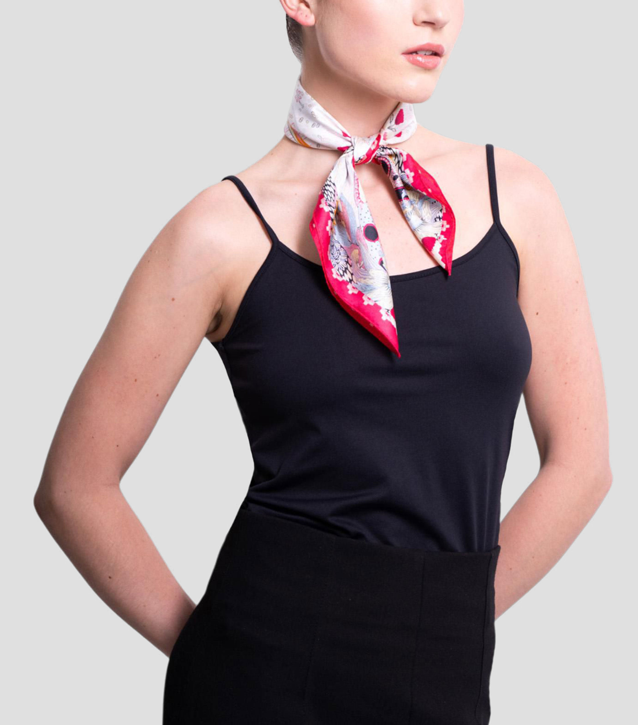 Mascada en seda blanca Máscaras Mujer