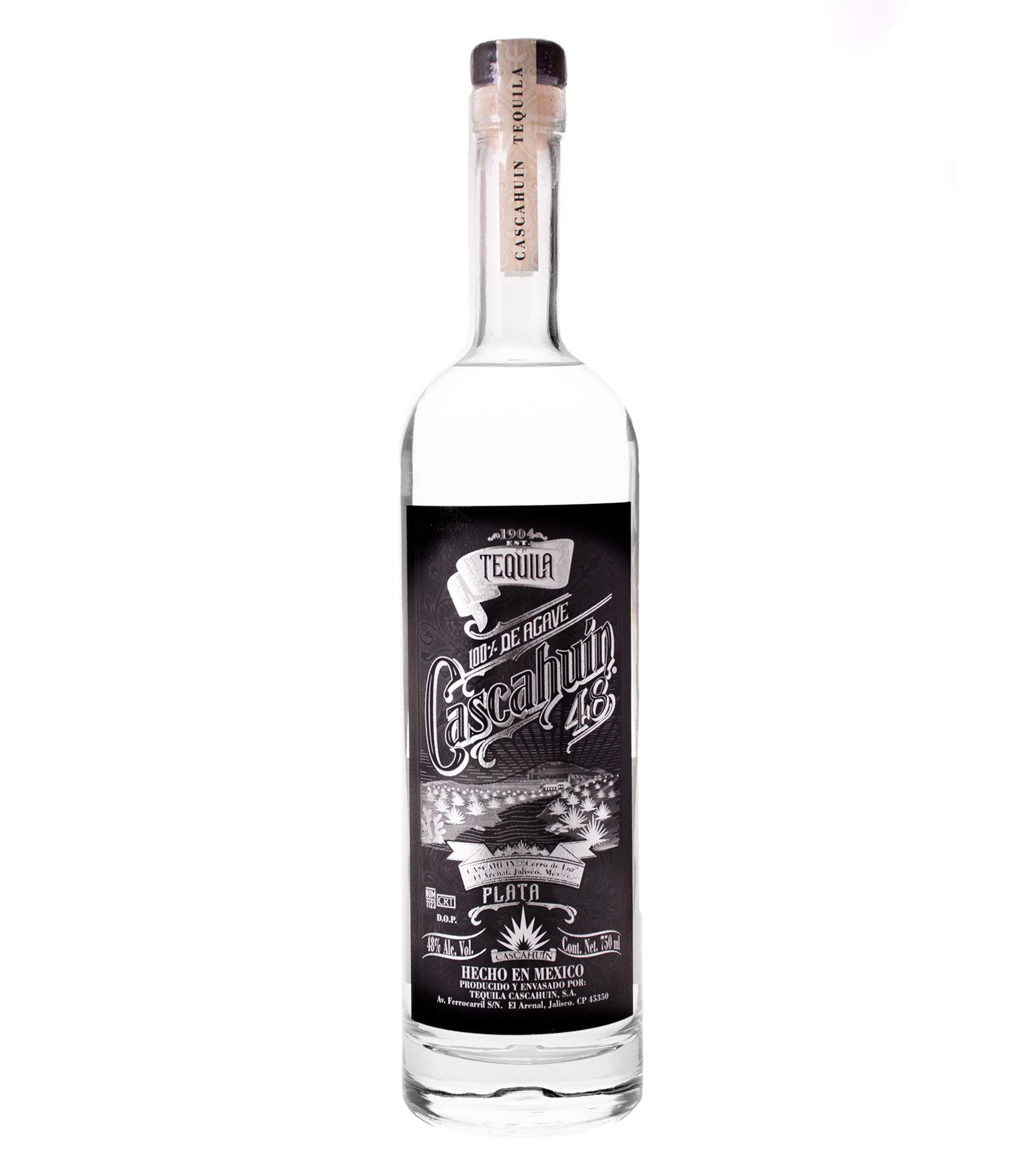 TEQUILA CASCAHUIN PLATA 48 750 ML
