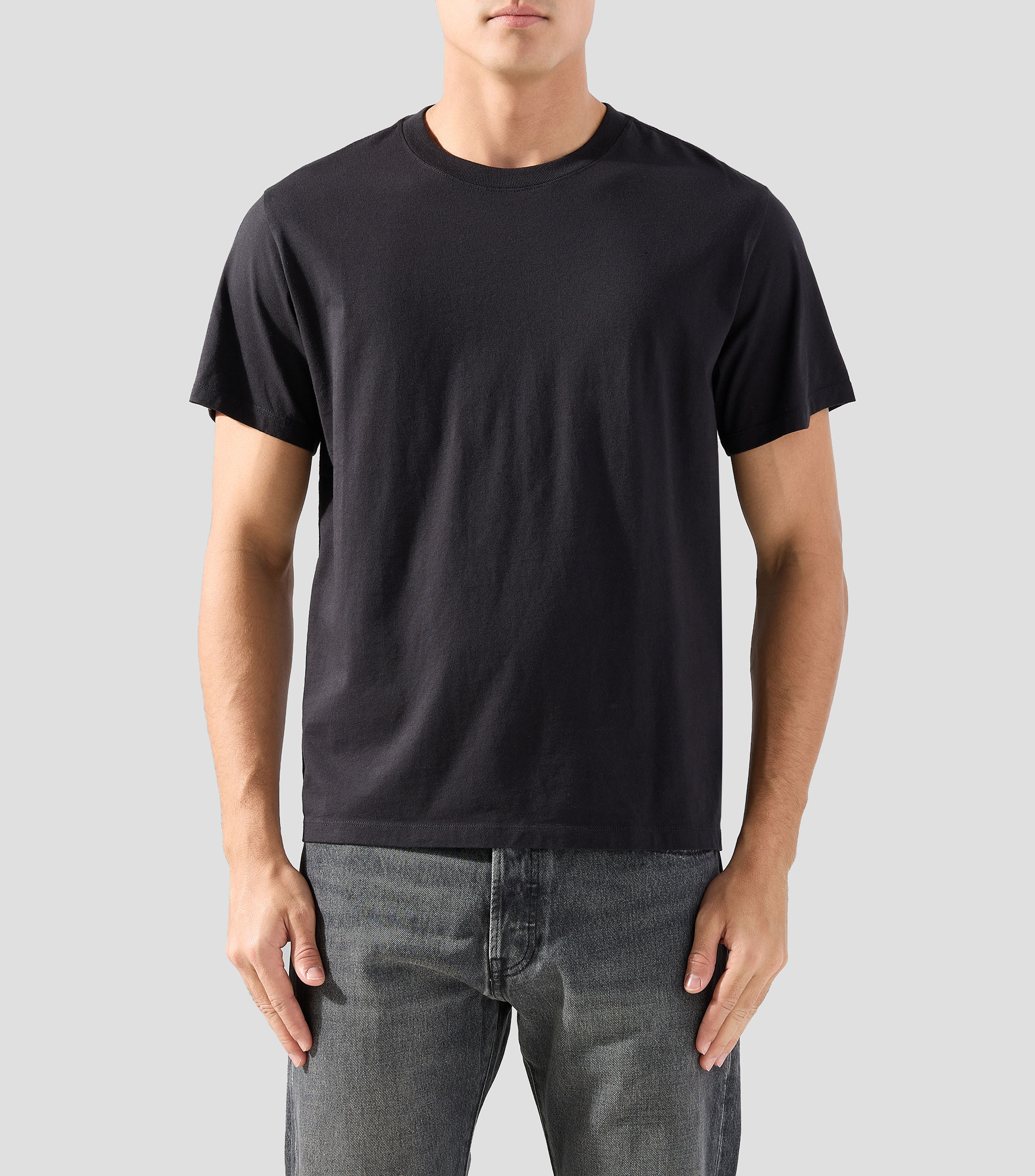 Playera cuello redondo manga corta lisa Hombre